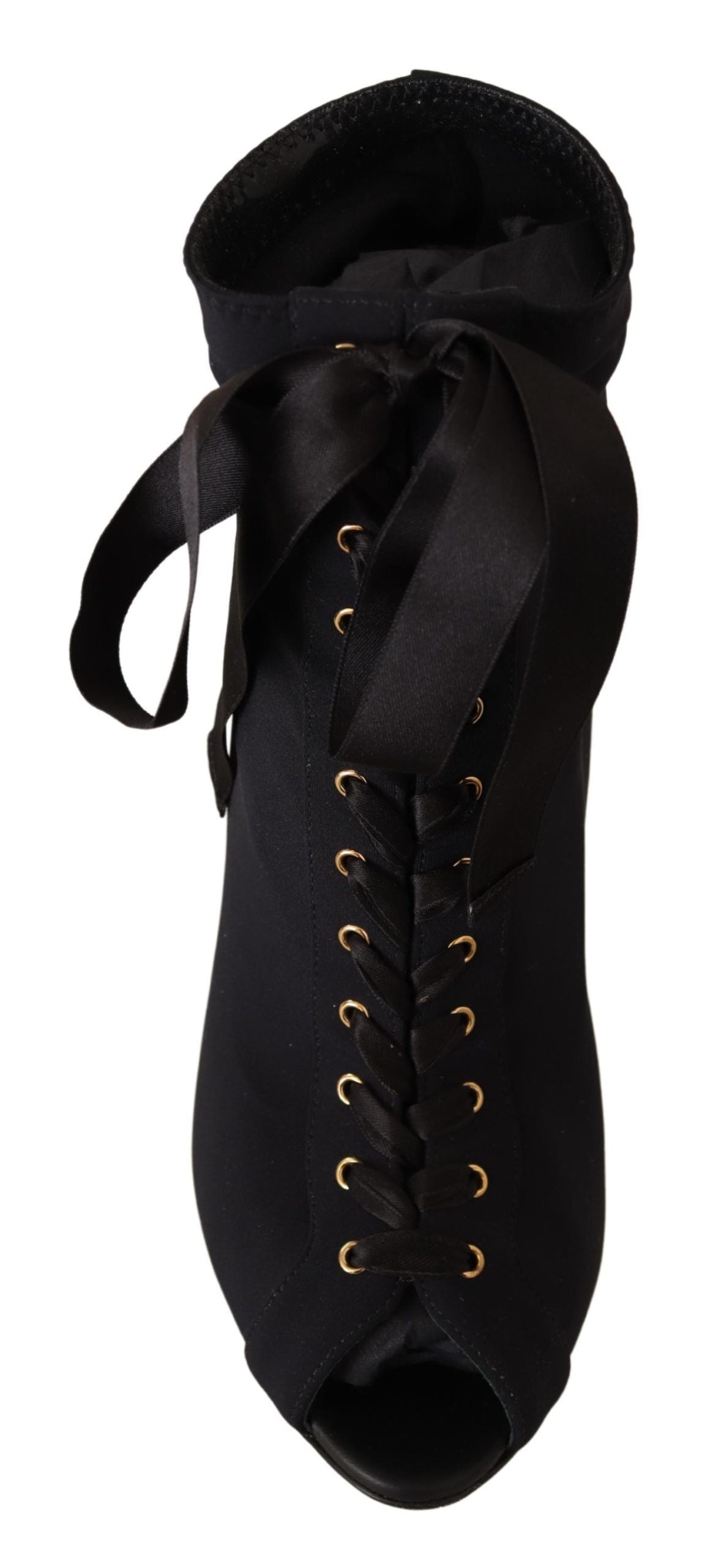 Schwarze kurze Stretch-Stiefel Schuhe
