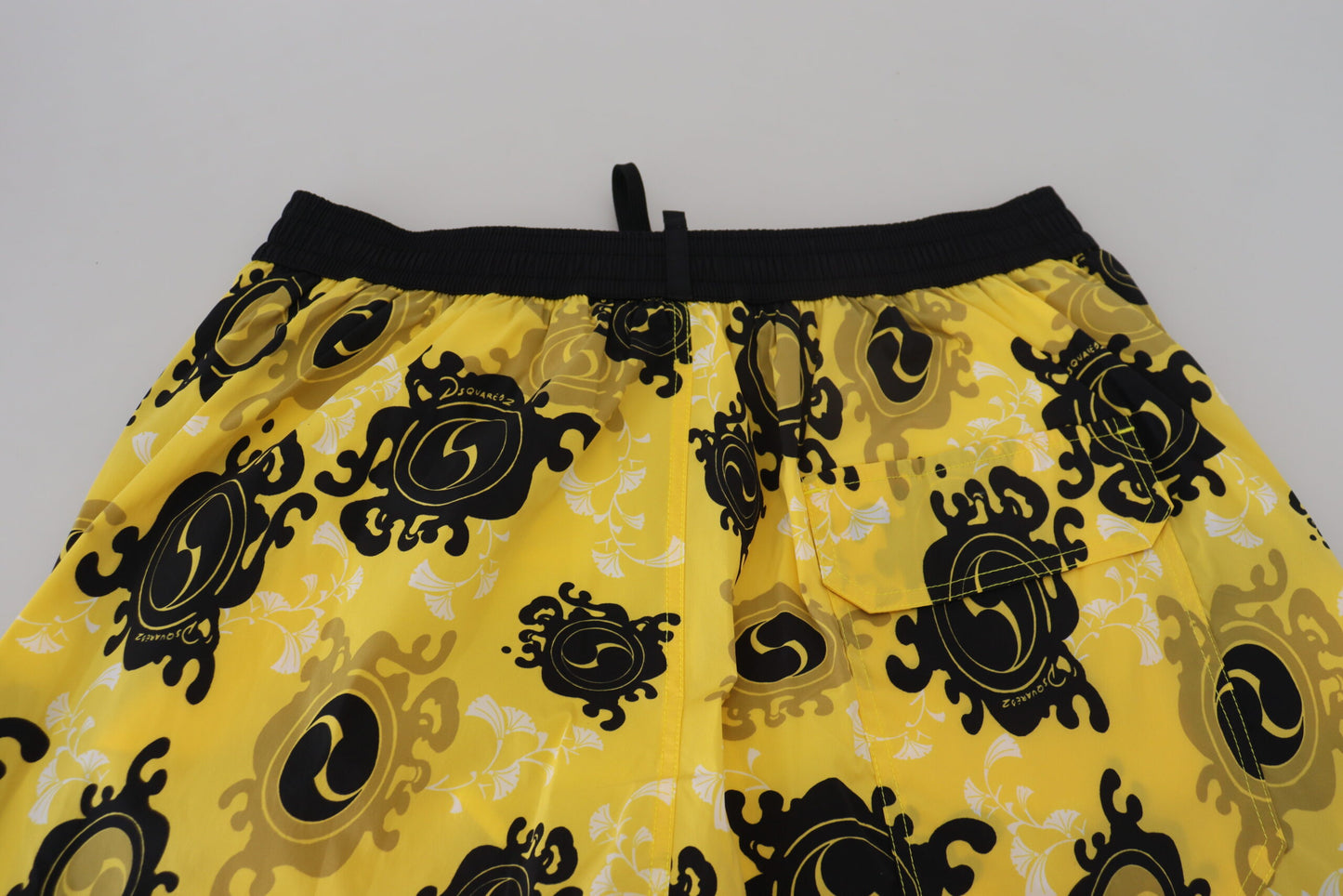 Gelb Schwarz Bedruckte Herren Strandbekleidung Shorts Bademode