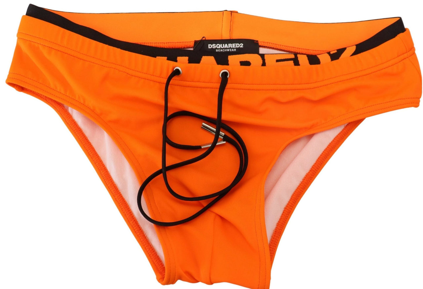Orange Solid Polyamid Herren Badeslip Badebekleidung