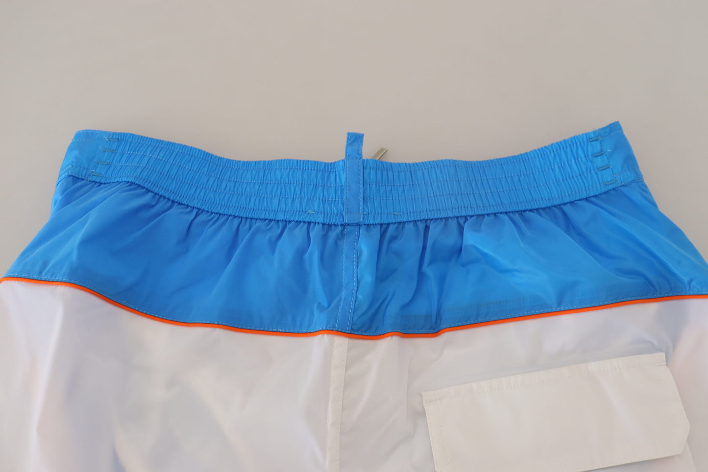 Blau Weiß Logo Print Männer Beachwear Shorts Bademode