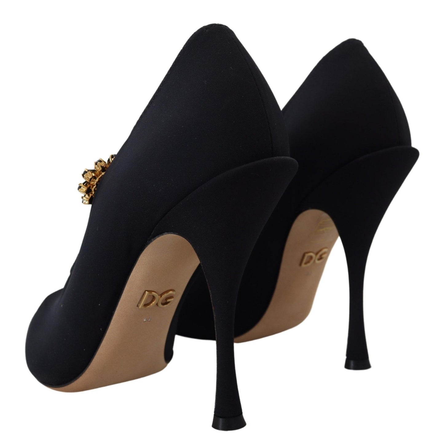 Schwarze Socken Stretch Crystal Pumps Schuhe