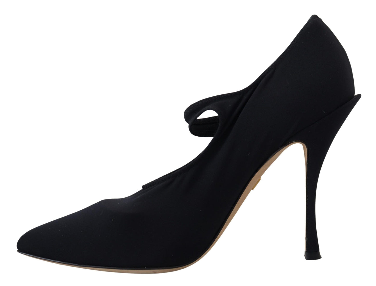 Schwarze Socken Stretch Crystal Pumps Schuhe