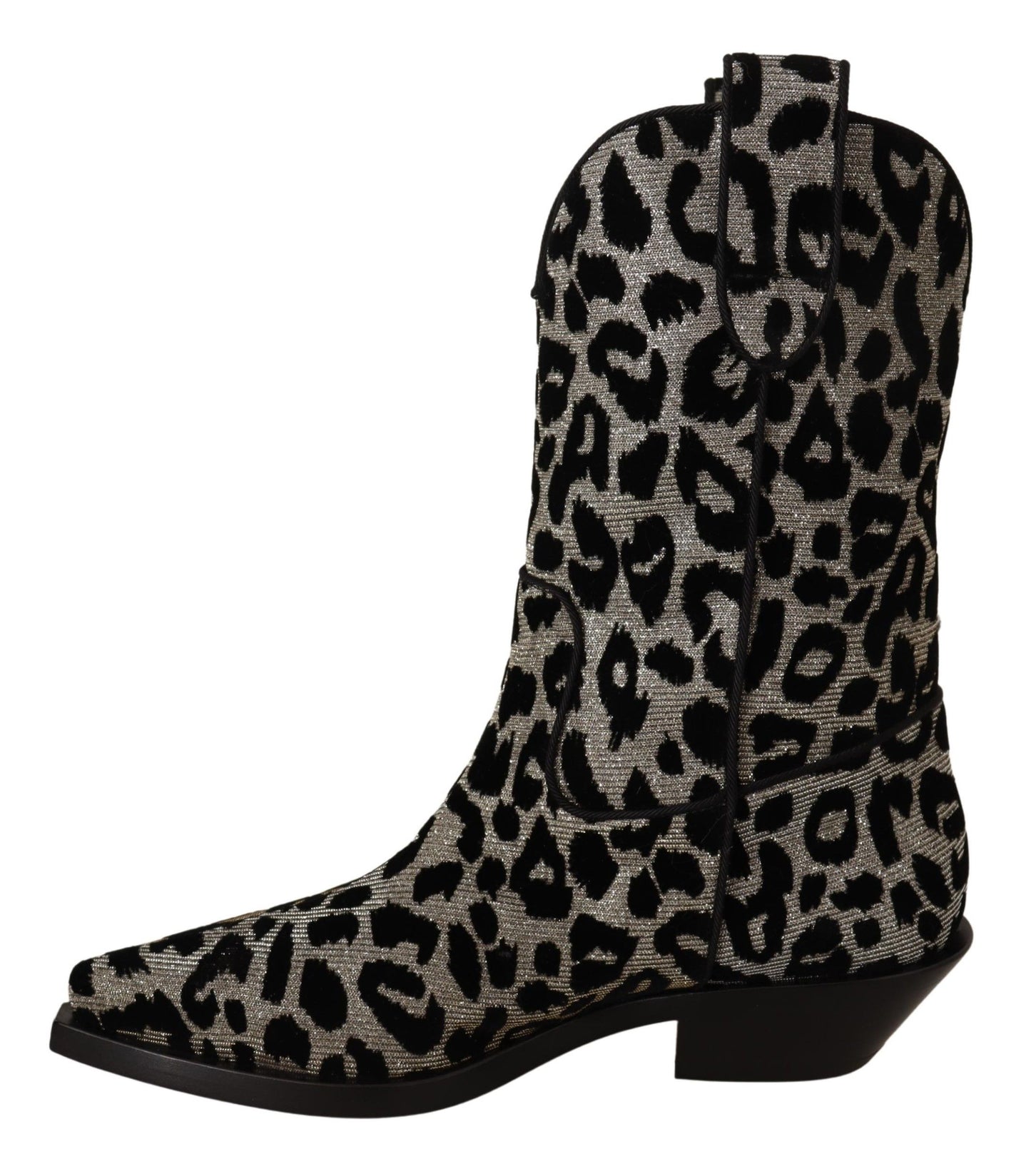 Grau Schwarz Leopard Cowboy Stiefel Schuhe