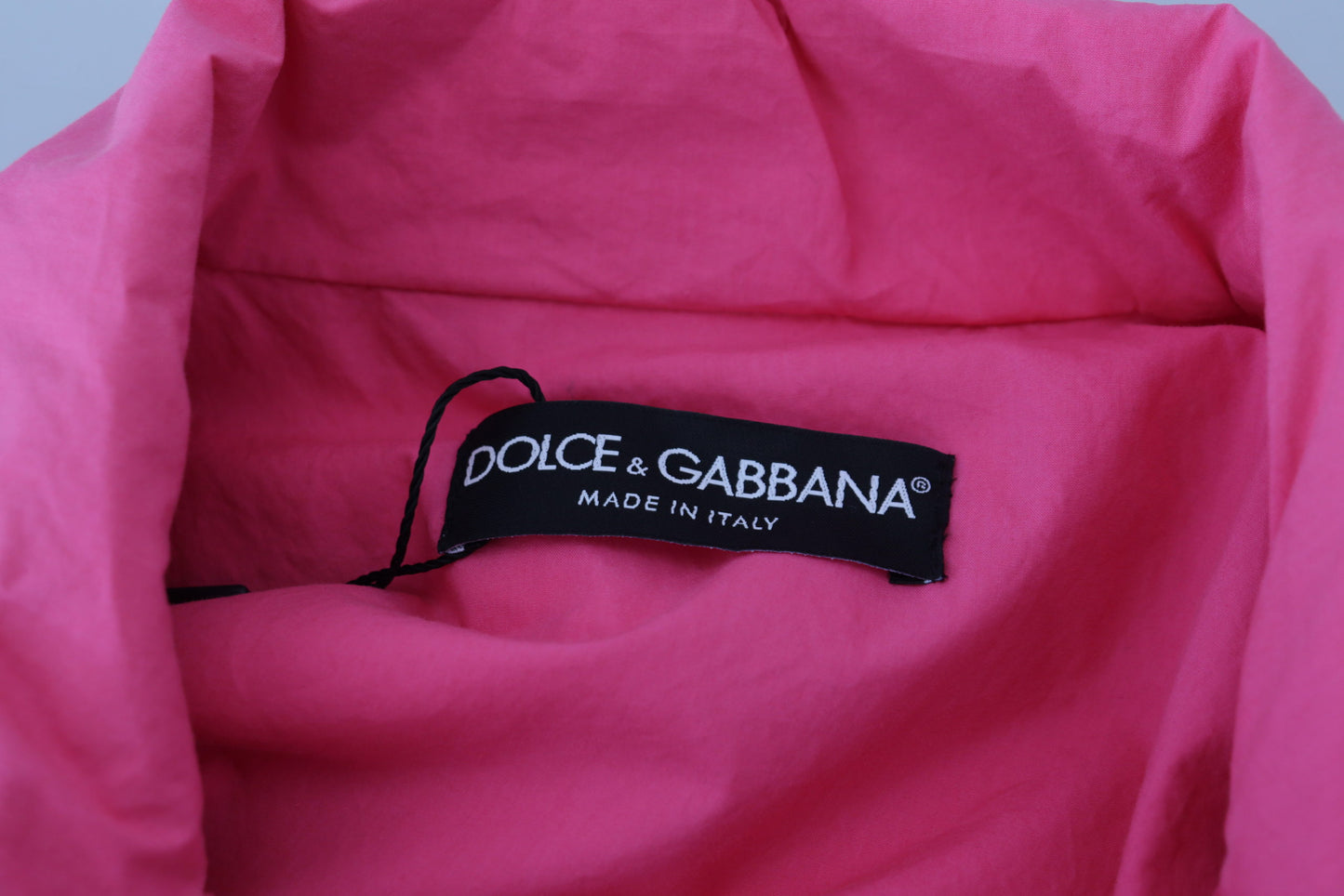 Rosa lange Windjacke aus Baumwolle mit Kragen