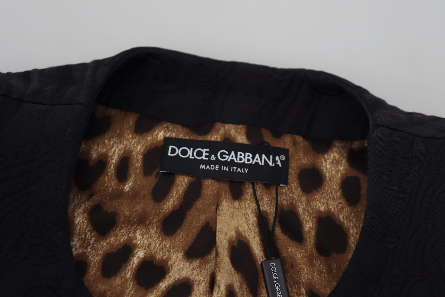 Schwarzer doppelreihiger Mantel Polyesterjacke
