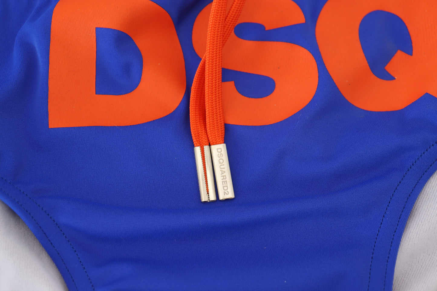 Blau Orange Logo Bedruckte Herren Badeslip Badebekleidung