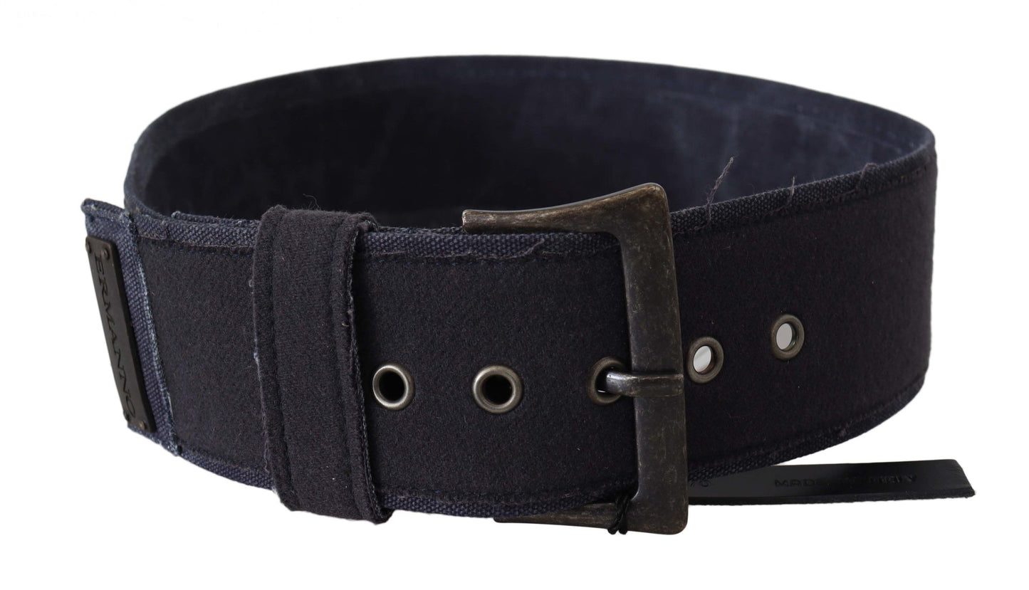 Schwarzes Leder Breite Schnalle Taille Luxus Gürtel