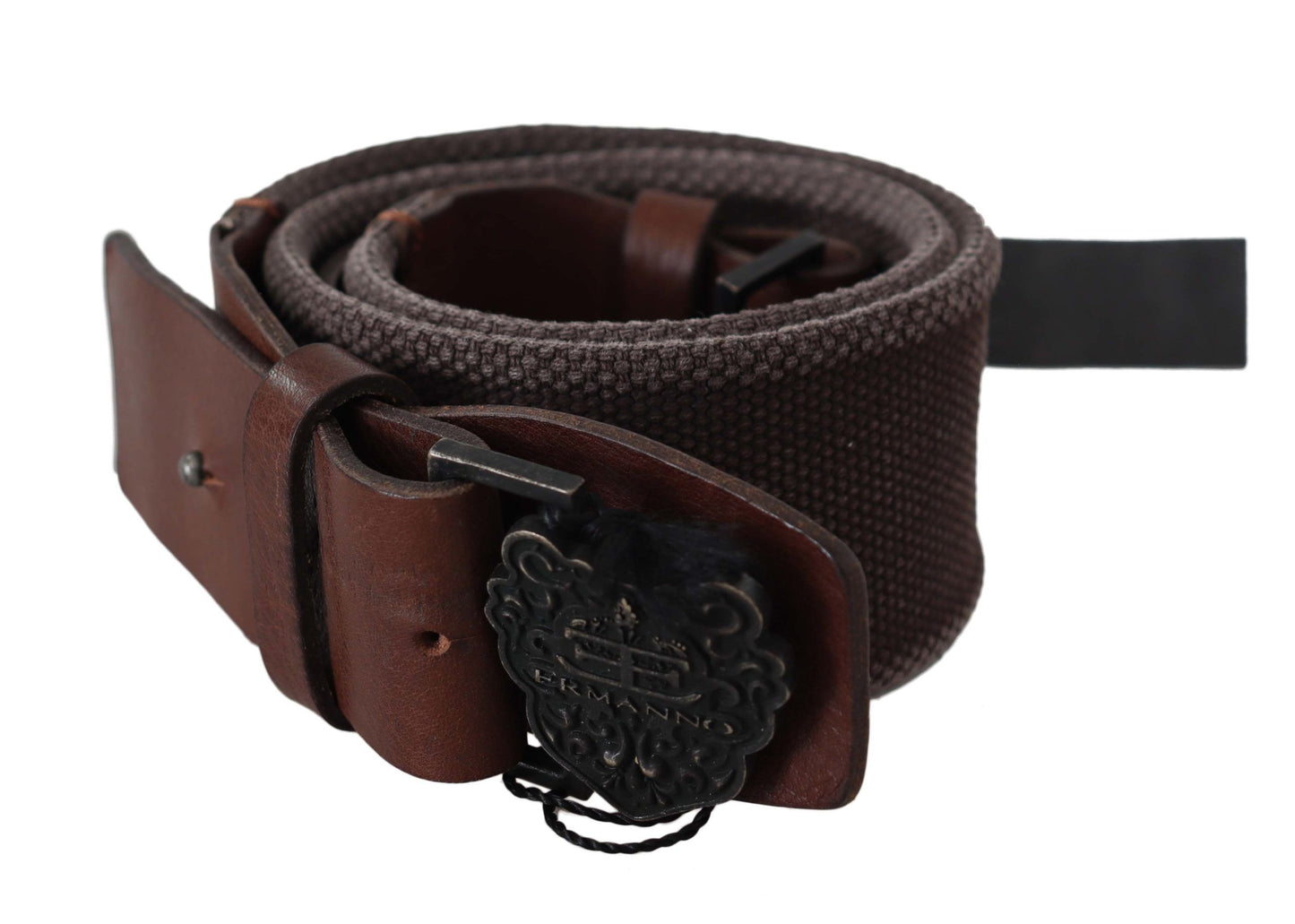 Dunkelbrauner Leder-Gürtel mit breiter Schnalle