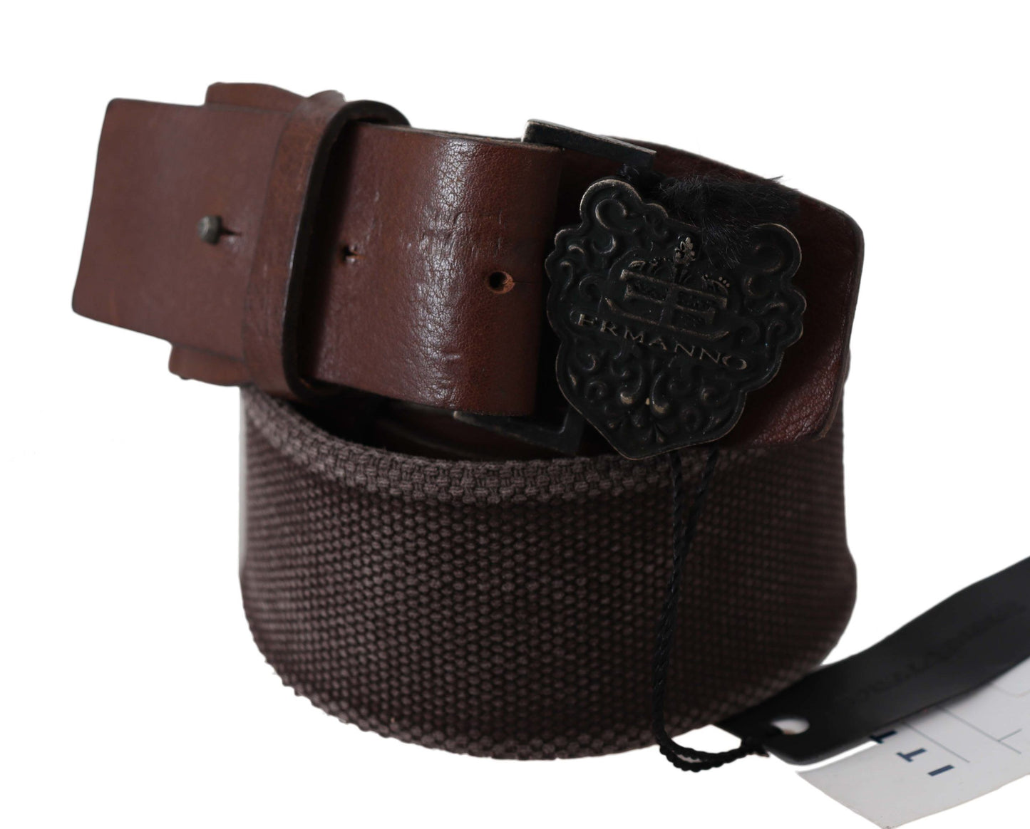 Dunkelbrauner Leder-Gürtel mit breiter Schnalle