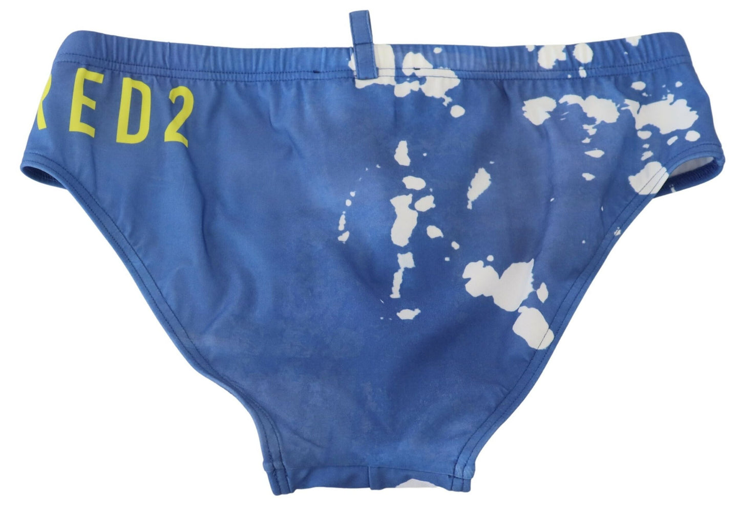 Blau Weiß Logo Print Männer Swim Brief Badebekleidung
