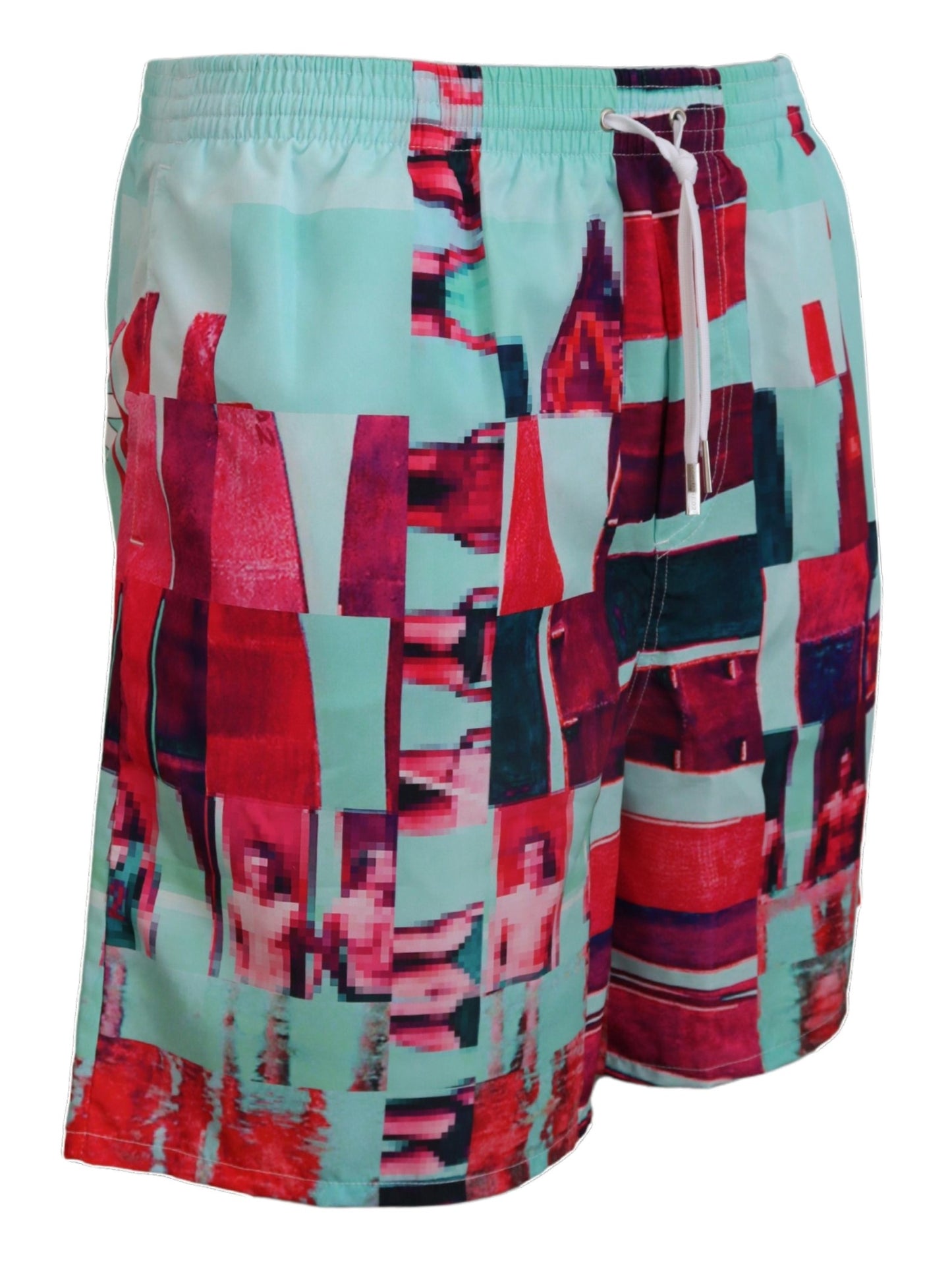 Mehrfarbig bedruckte Beachwear Shorts Bademode