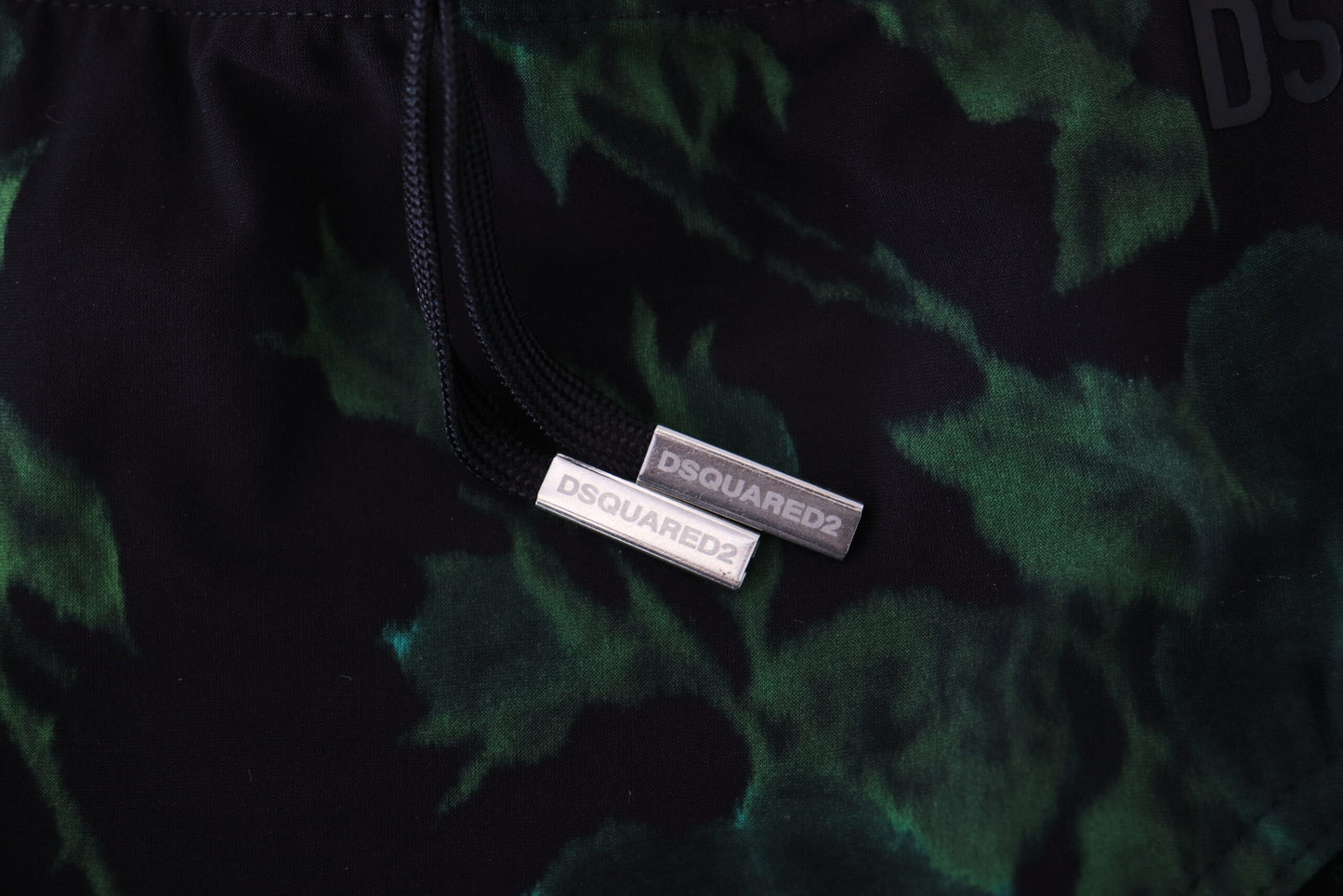 Black Leaves Printed Mens Swim Brief Badehose
