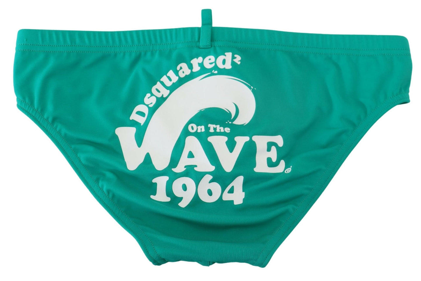 Grün Weiß Logo Print Männer Swim Brief Badebekleidung