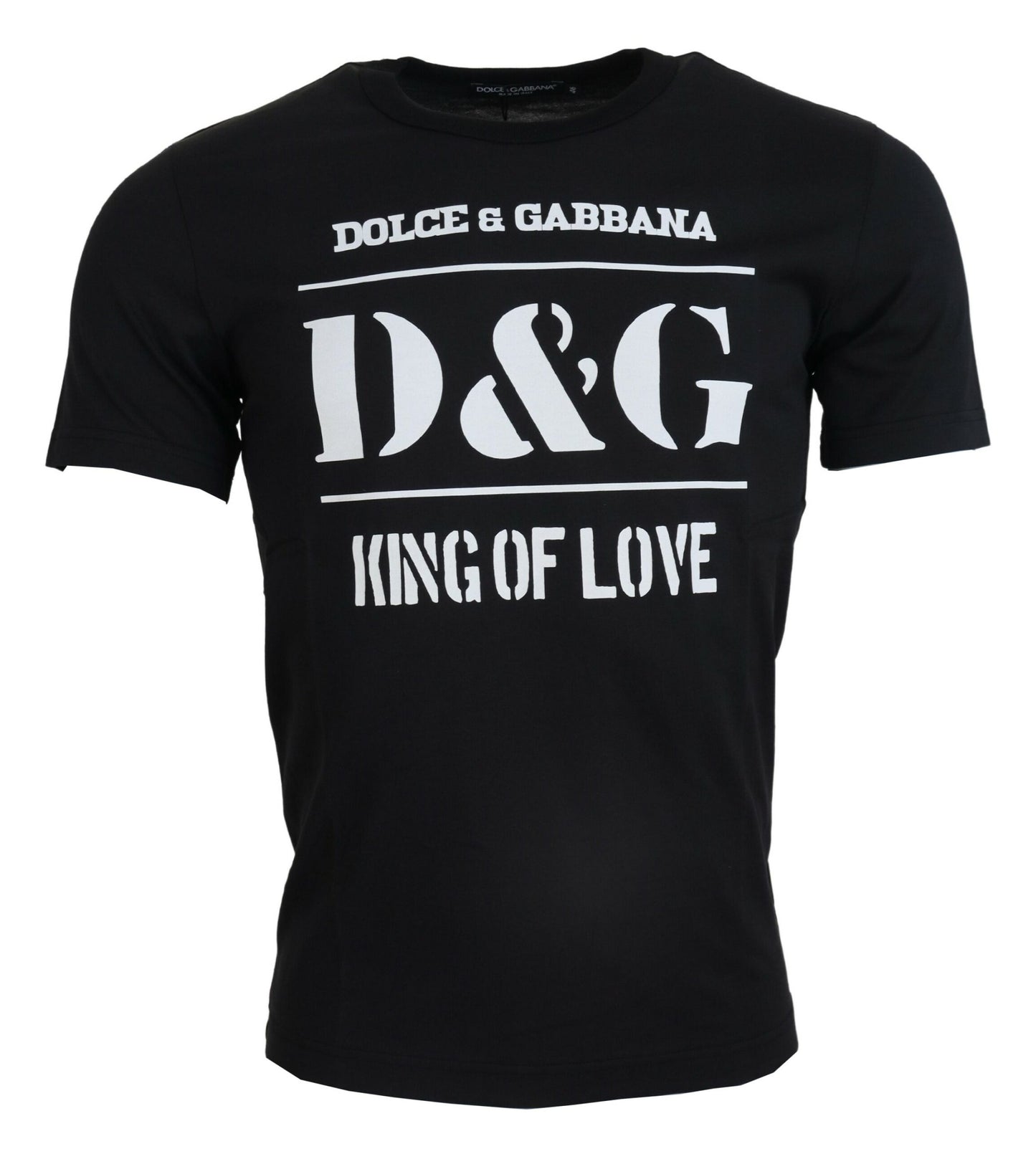 Blaues D&G KING OF LOVE Baumwoll-T-Shirt