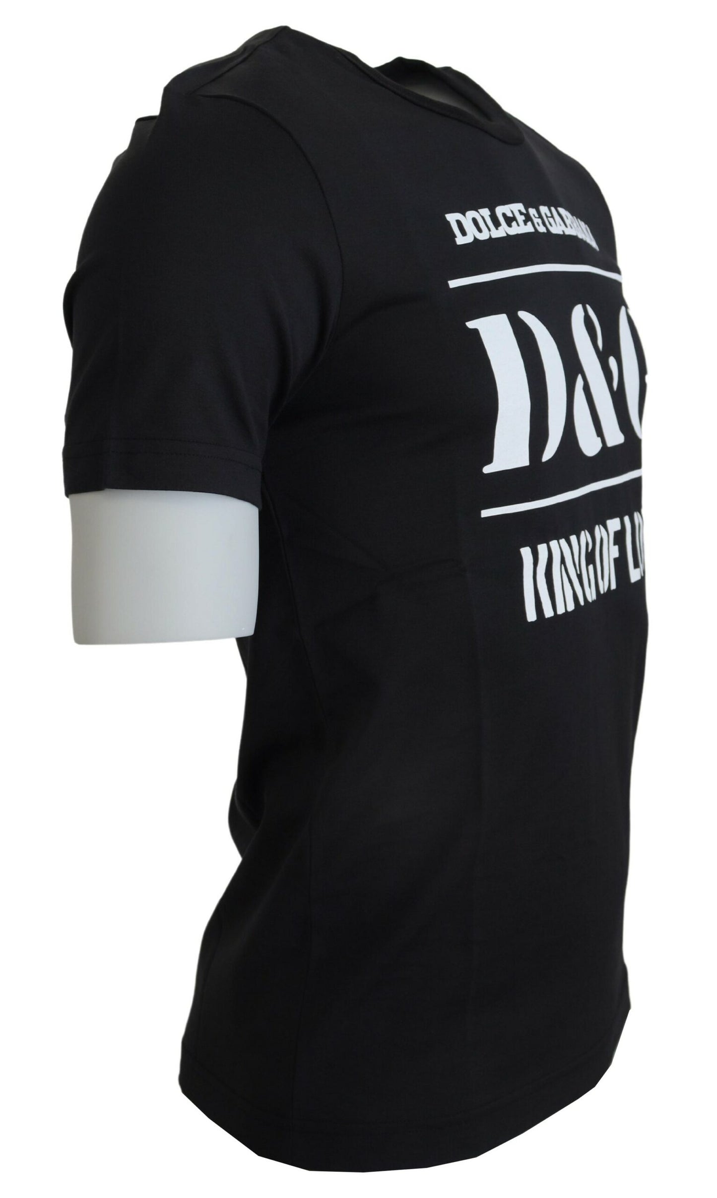 Blaues D&G KING OF LOVE Baumwoll-T-Shirt