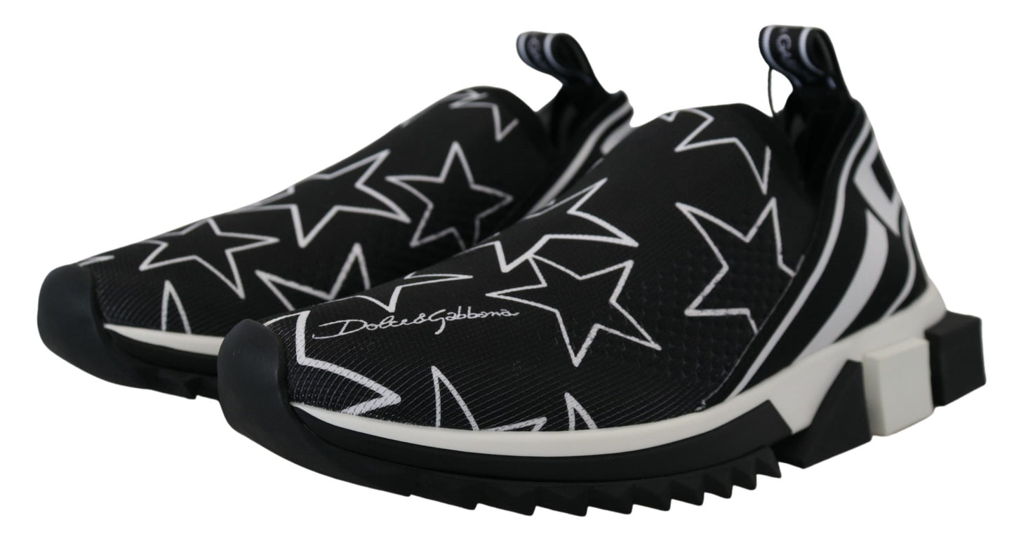 Weiß Schwarz Logo Sterne Sneakers Sorrento Schuhe