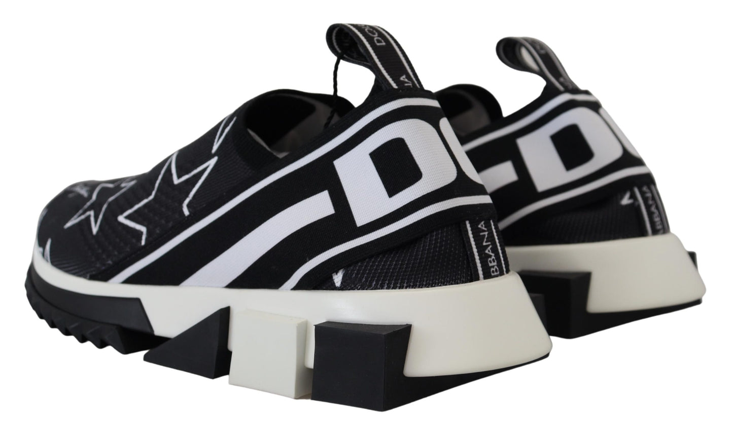 Weiß Schwarz Logo Sterne Sneakers Sorrento Schuhe