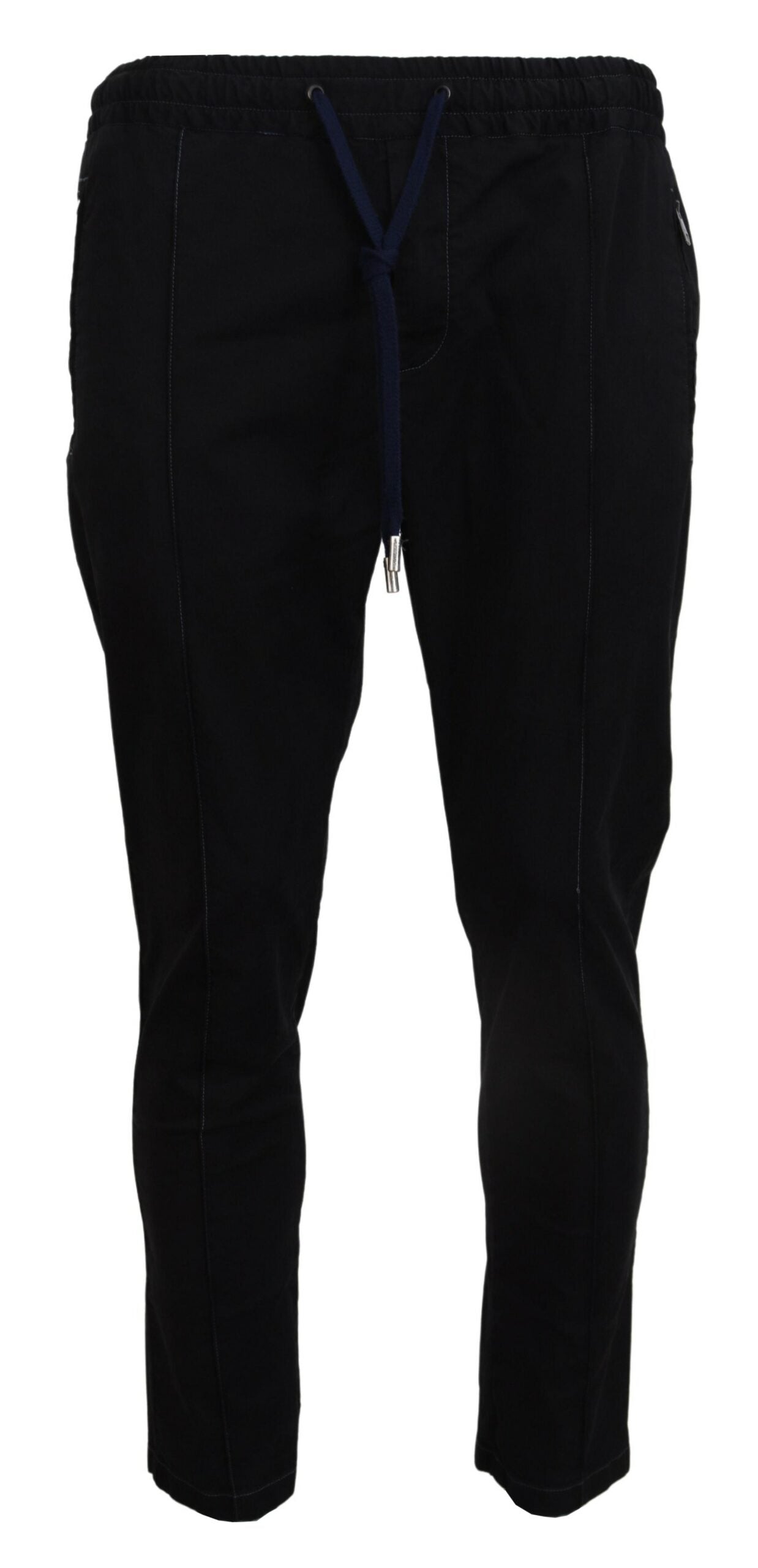 Schwarz Solid Herren Tapered Pants