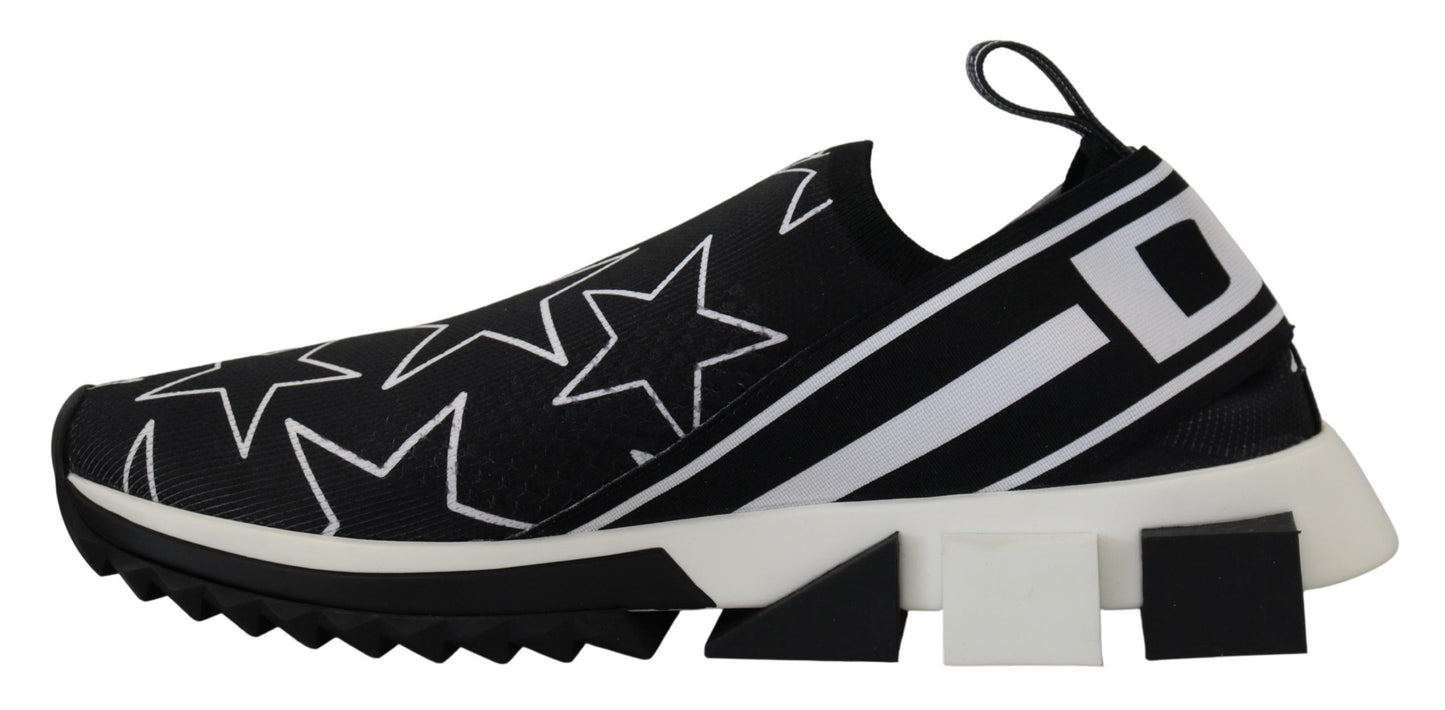 Weiß Schwarz Logo Sterne Sneakers Sorrento Schuhe