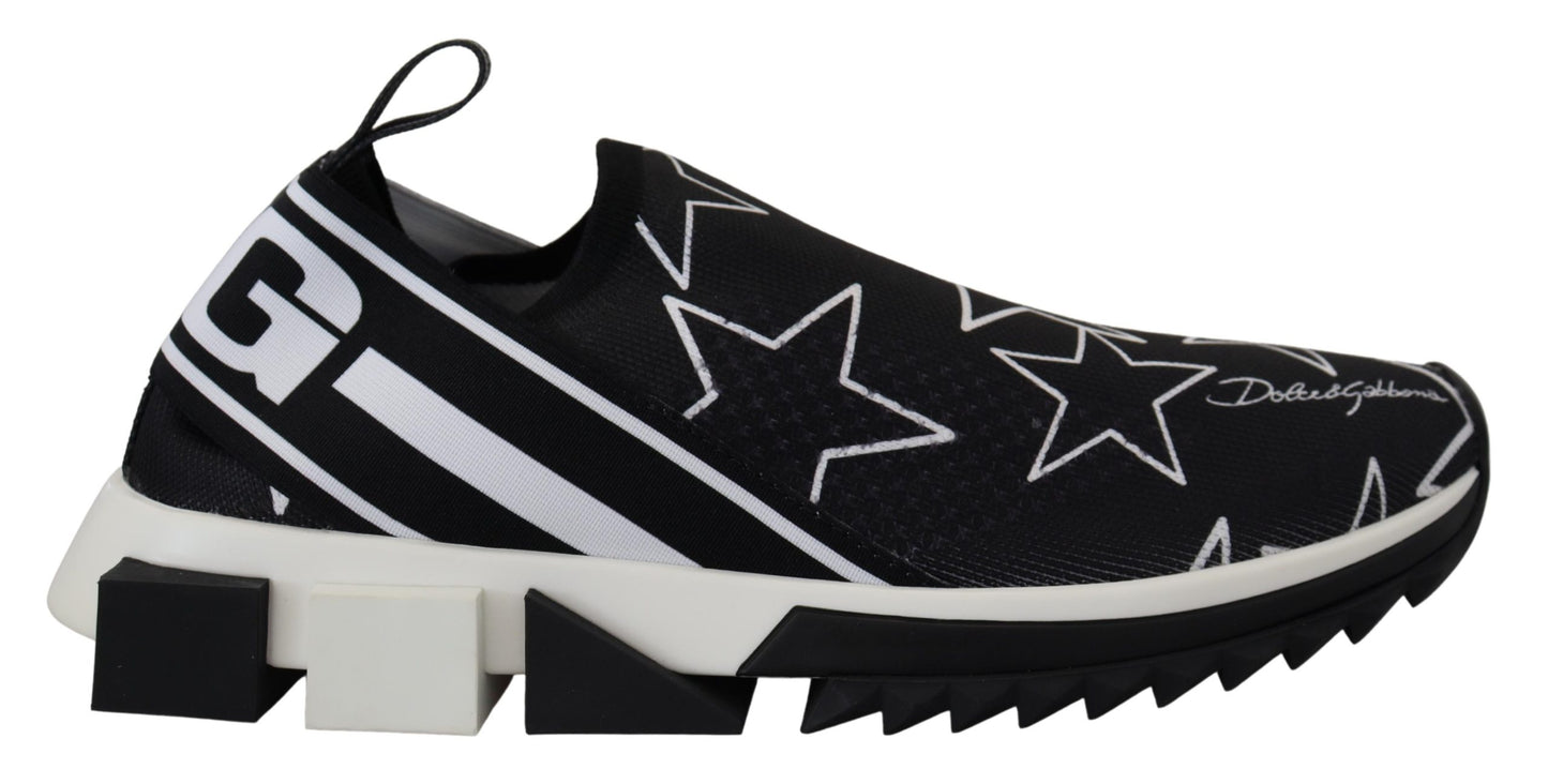 Weiß Schwarz Logo Sterne Sneakers Sorrento Schuhe