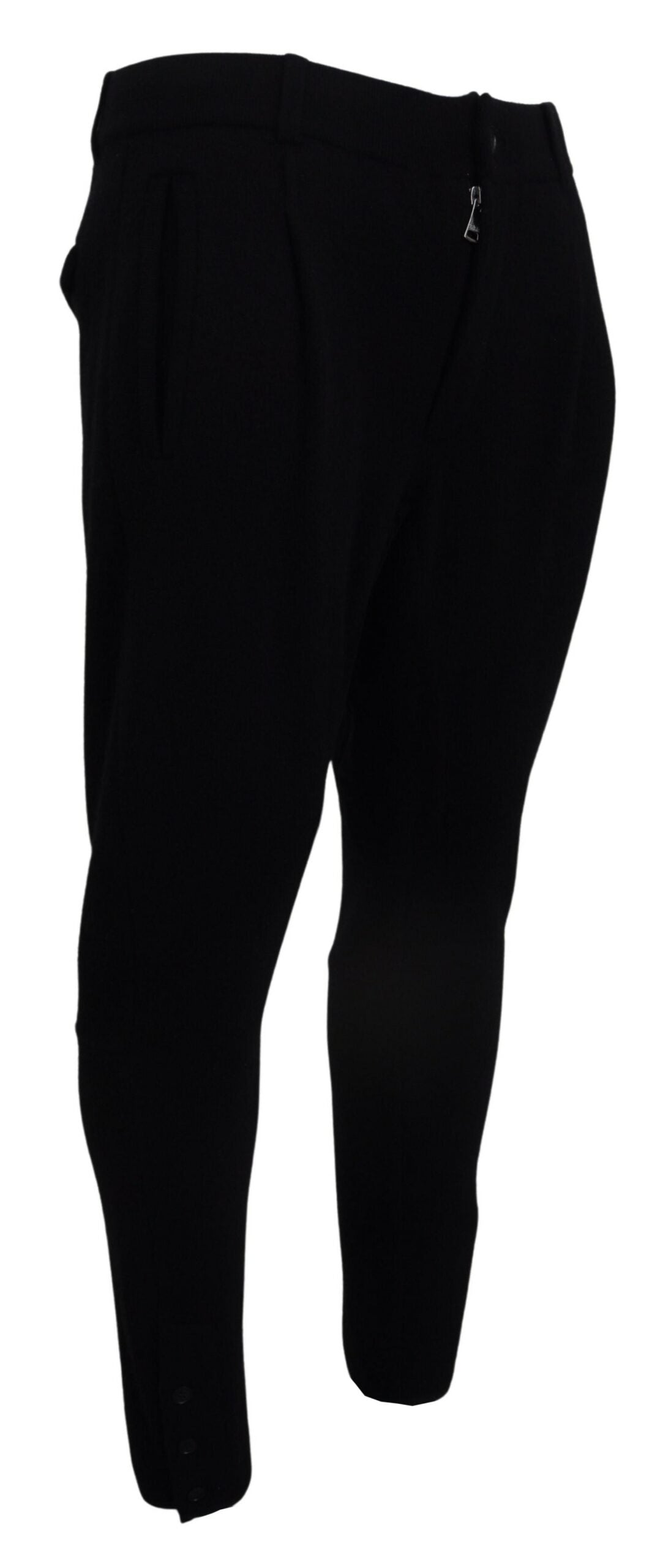 Schwarz Solid Herren Tapered Pants