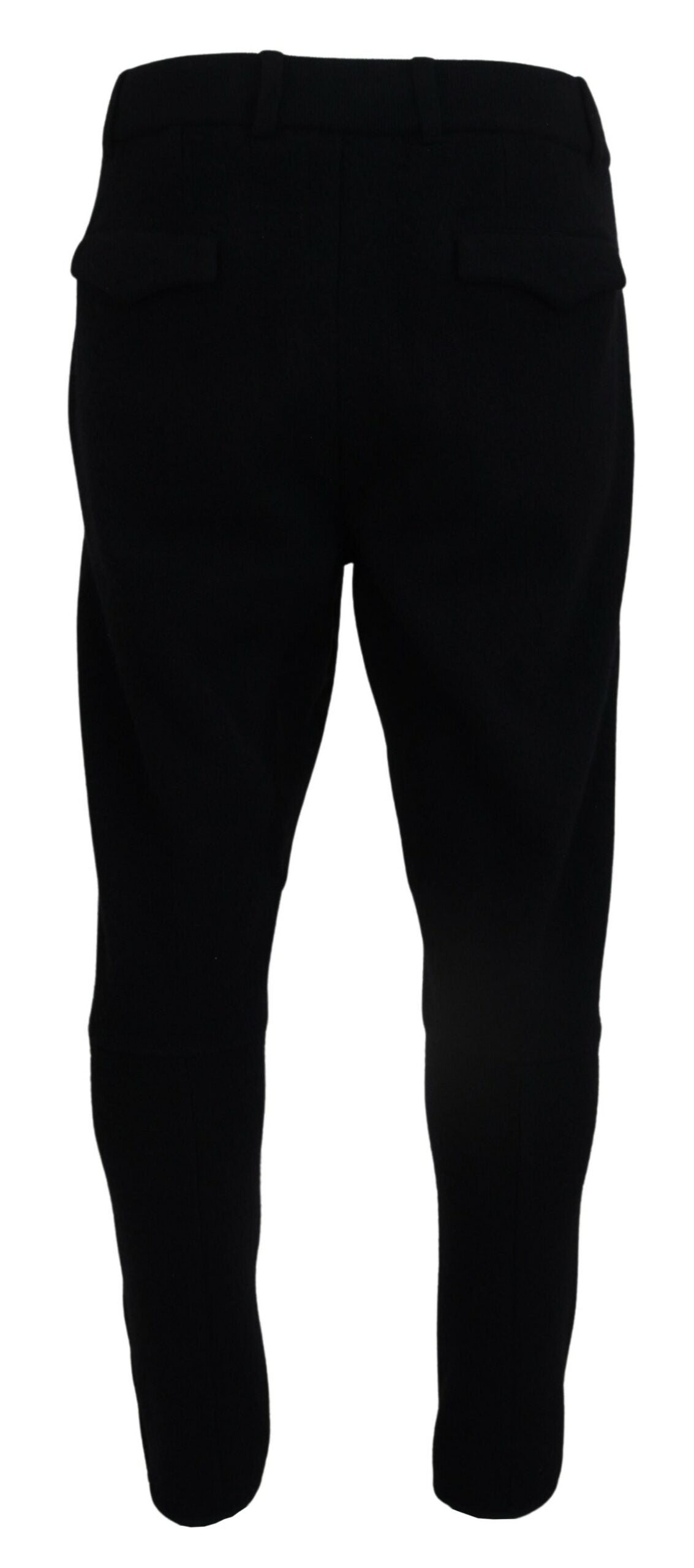 Schwarz Solid Herren Tapered Pants