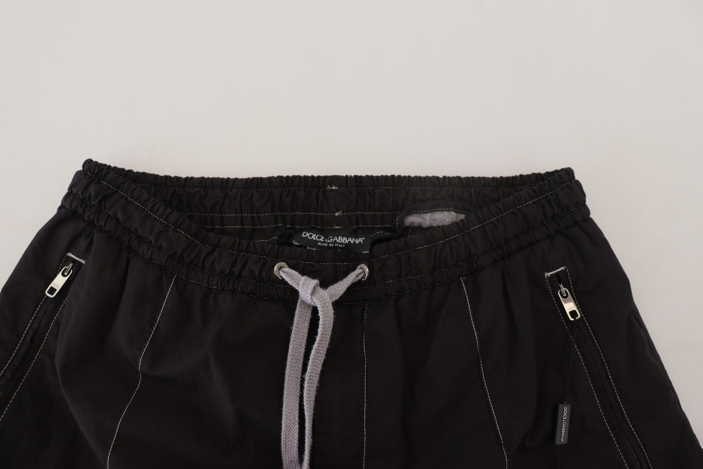 Schwarz Baumwolle Männer Tapered Pants