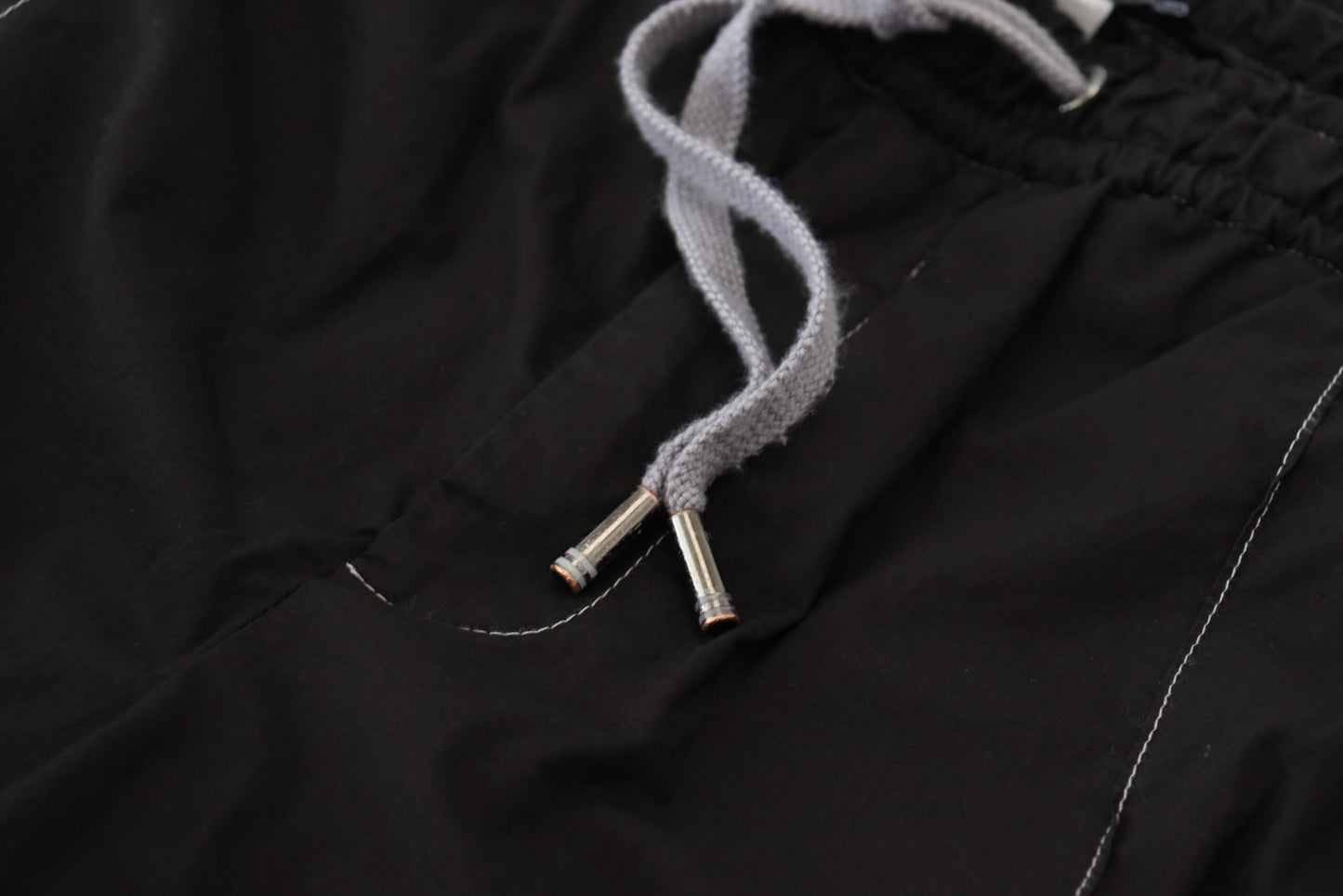 Schwarz Baumwolle Männer Tapered Pants
