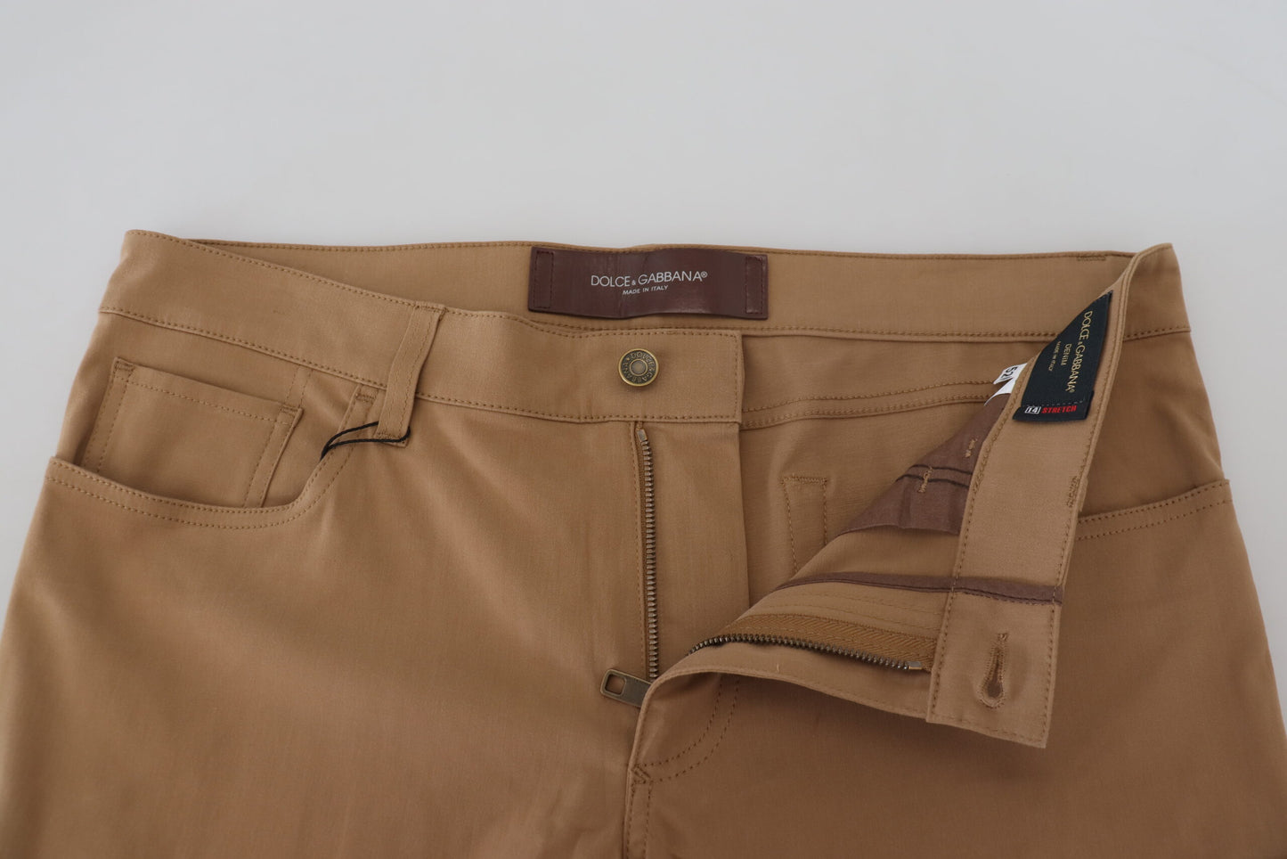 Braun Baumwolle Tapered Herren Denim Jeans
