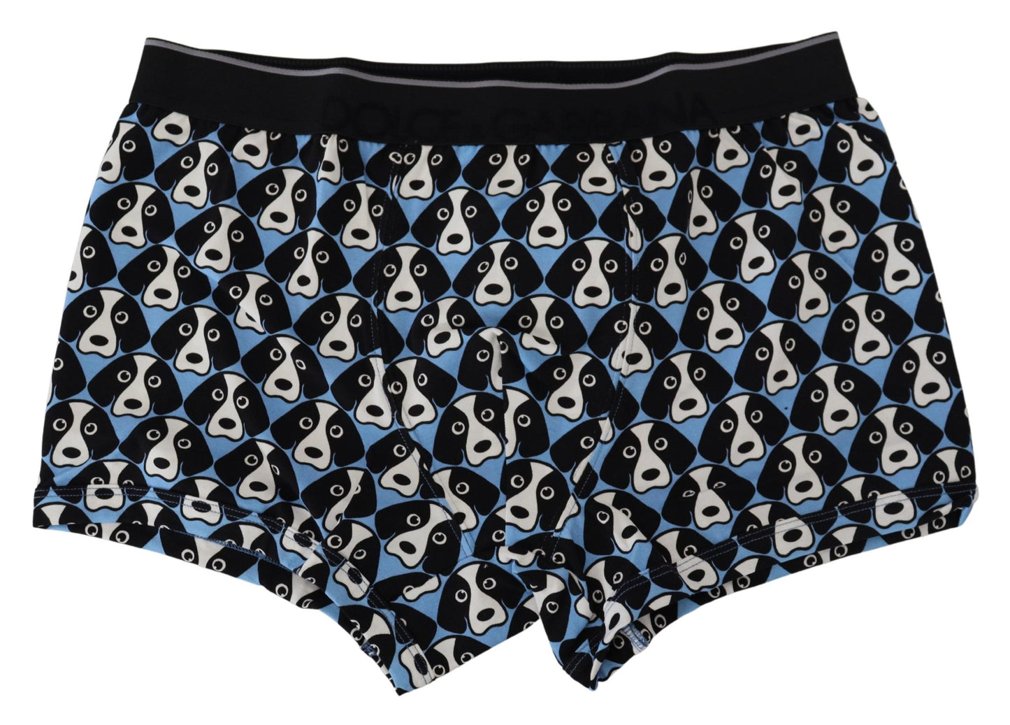 Boxer-Unterwäsche aus Baumwolle mit blauem Hundedruck
