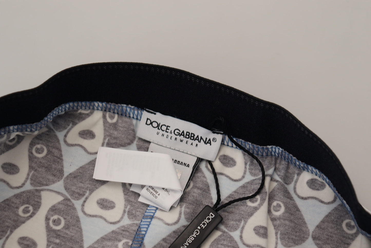 Boxer-Unterwäsche aus Baumwolle mit blauem Hundedruck