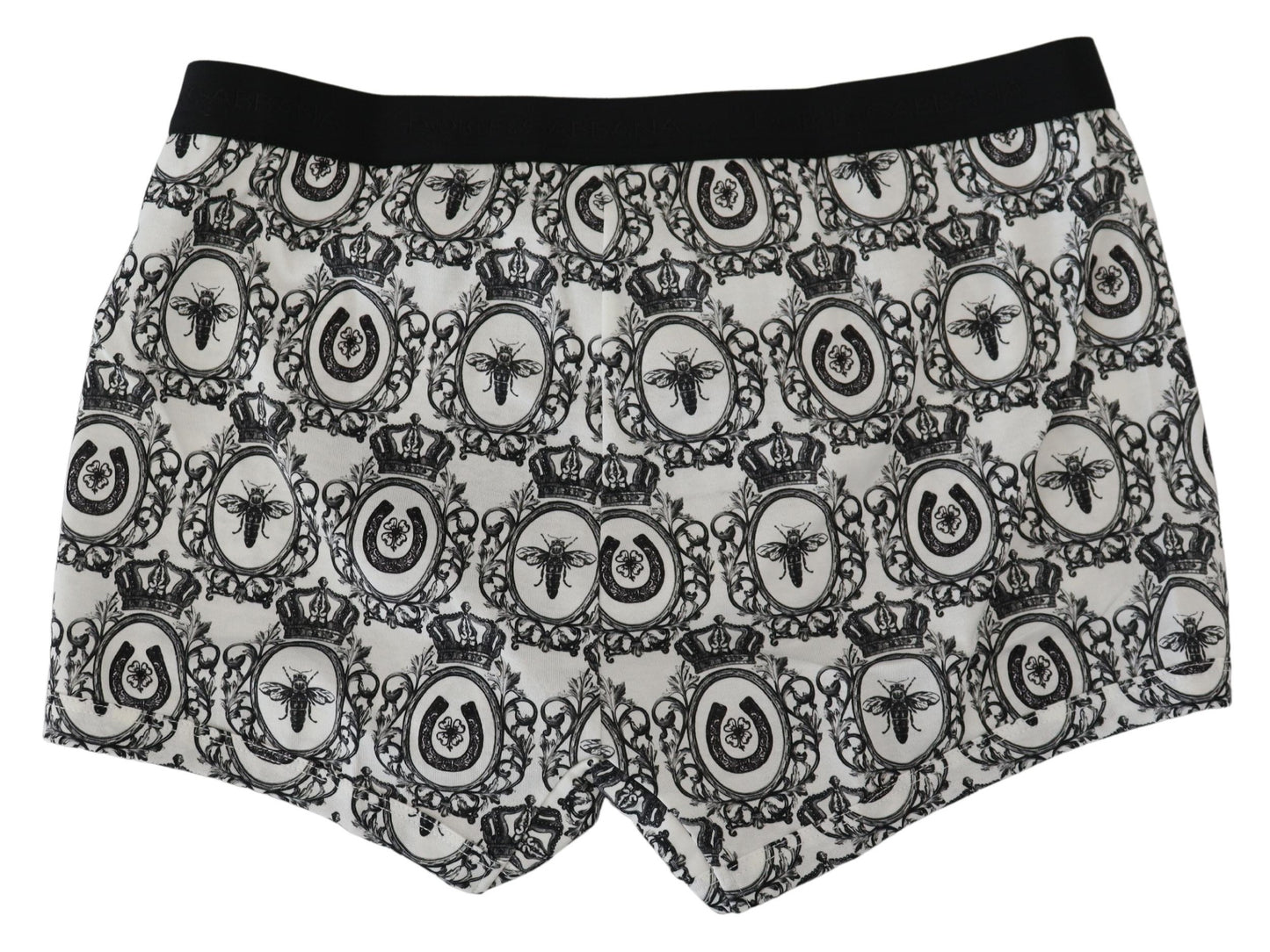 Weiße Boxer-Unterwäsche aus bedruckter Baumwolle