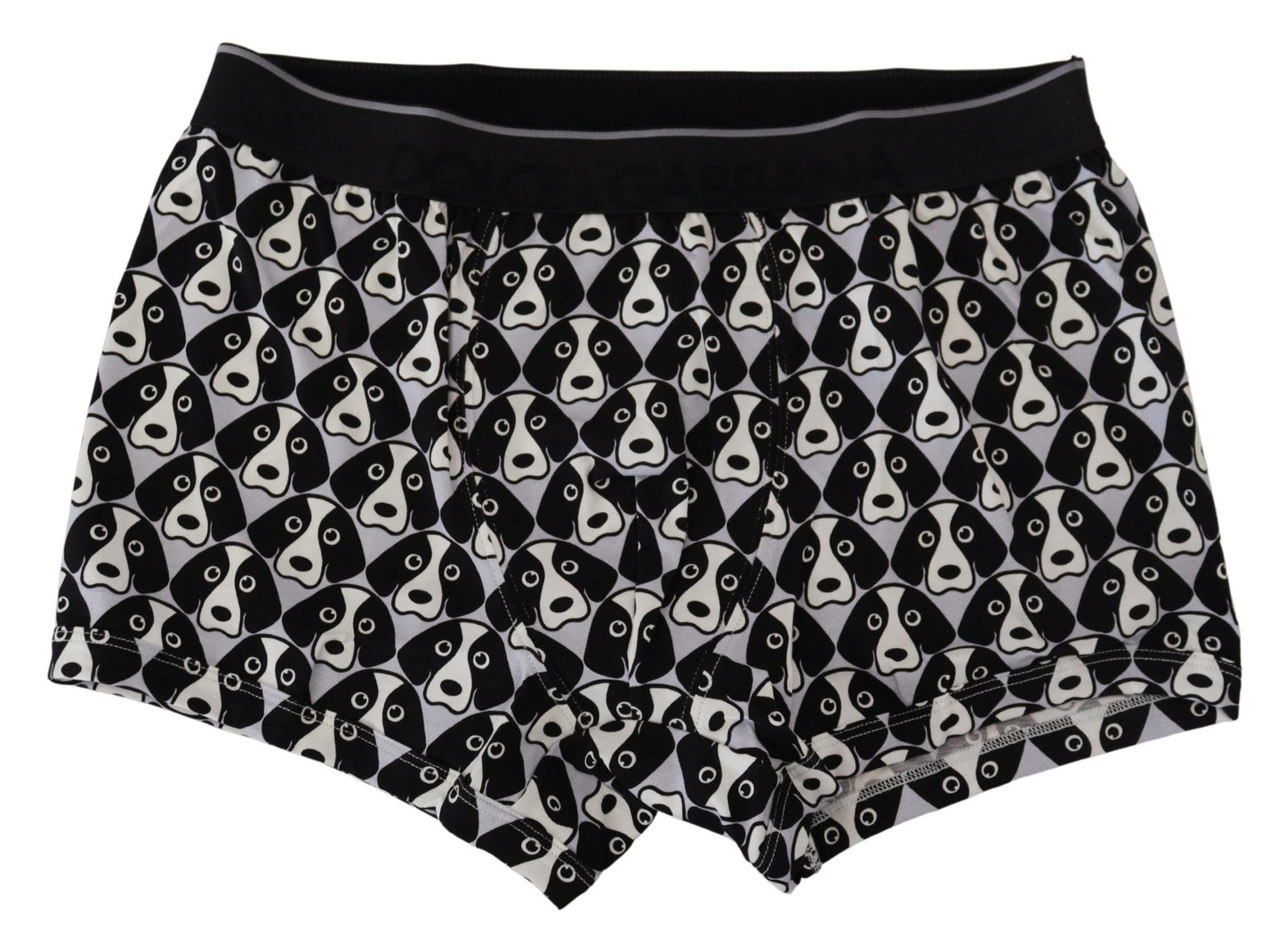 Schwarzer Hund Druck Baumwolle Regular Boxer Unterwäsche