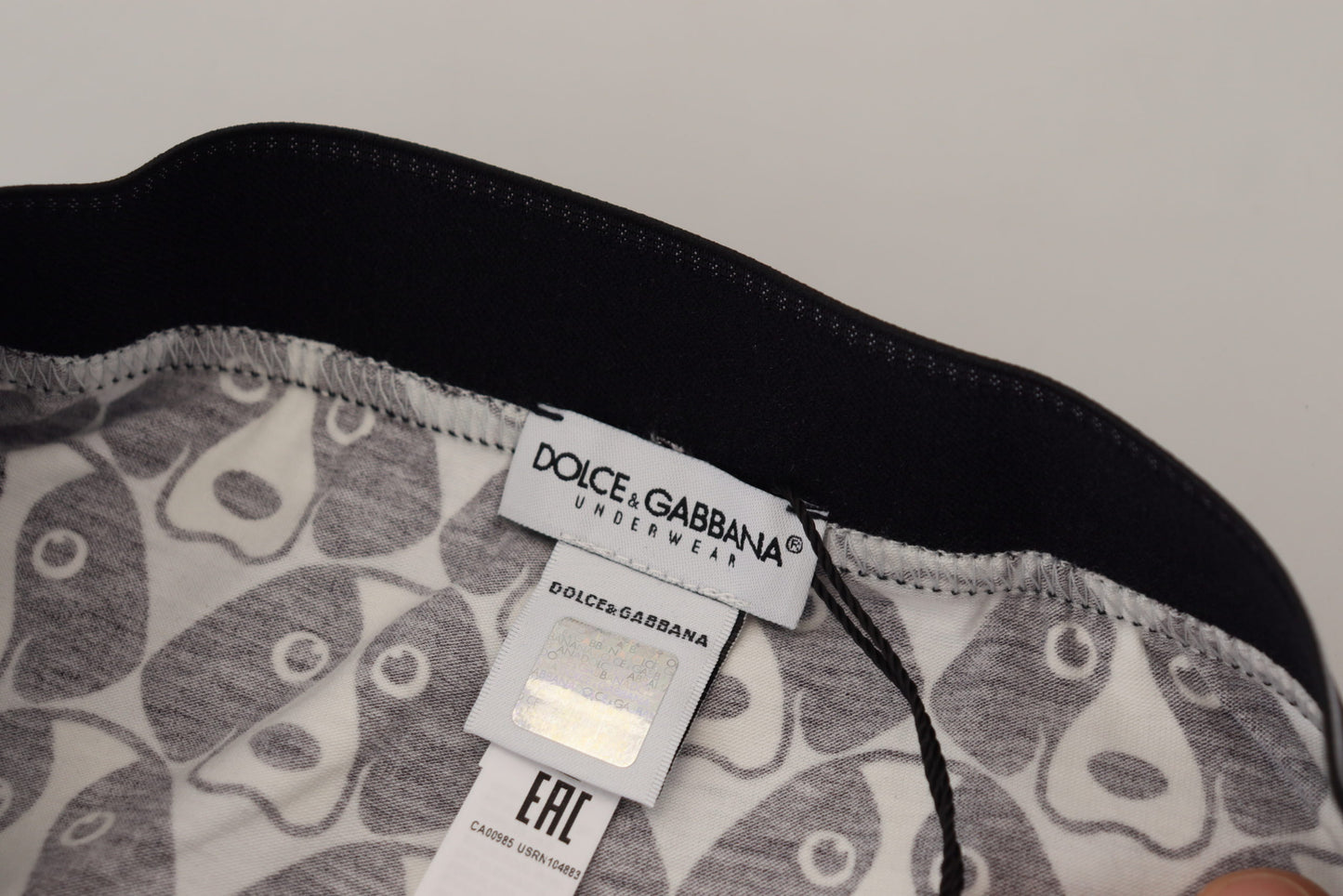 Schwarzer Hund Druck Baumwolle Regular Boxer Unterwäsche