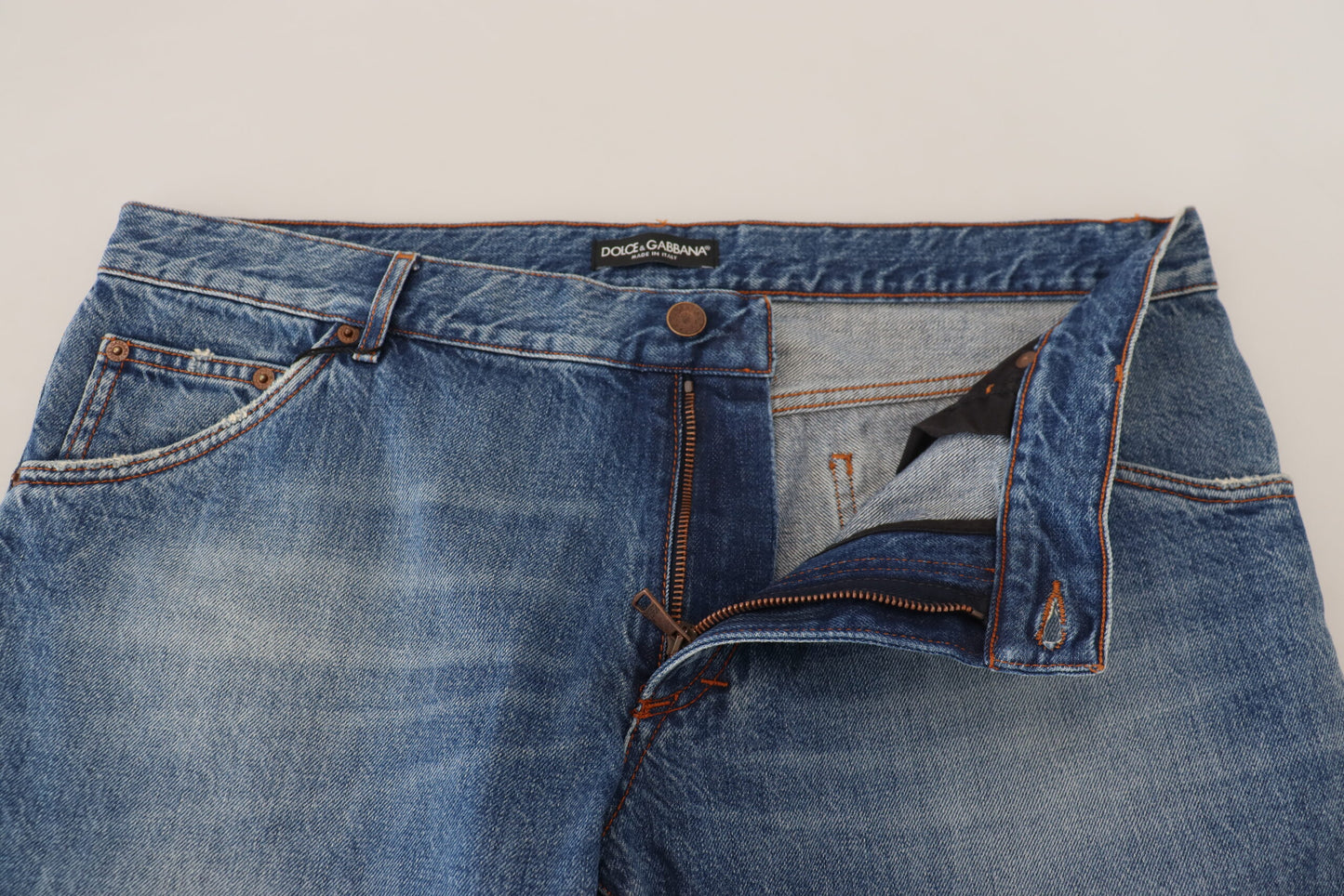 Blaue Baumwolle Straight Fit Herren Denim Jeans