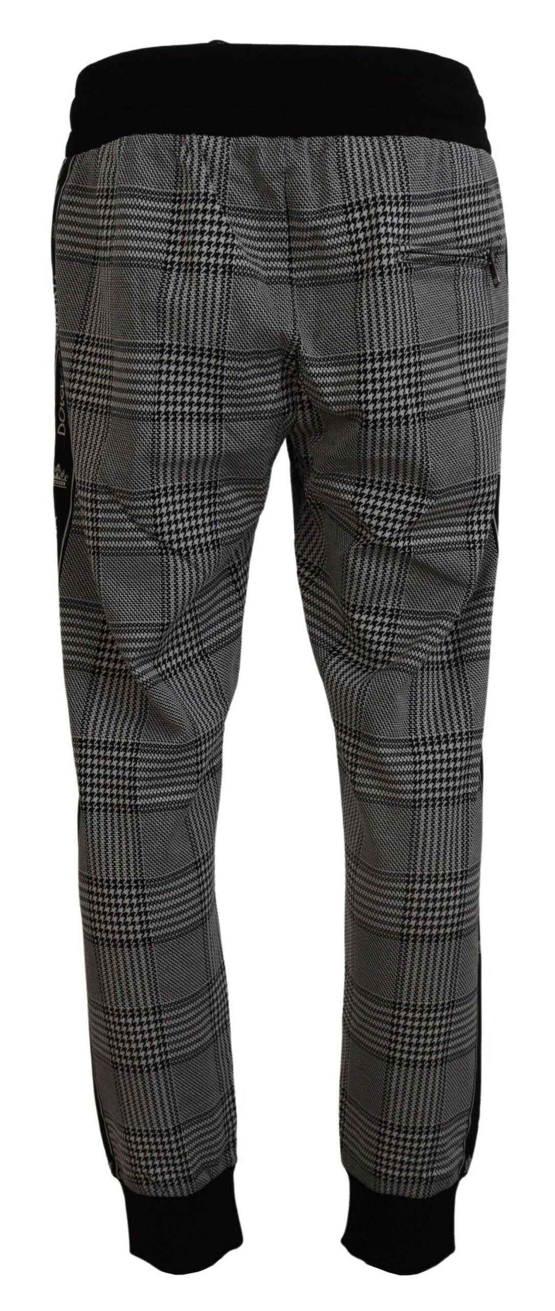 Schwarz Weiß Kariert Männer Jogger Hose