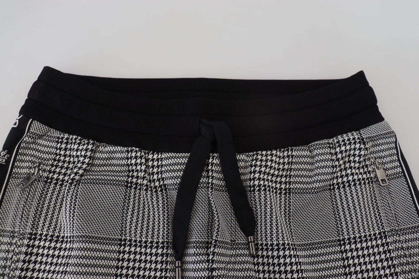 Schwarz Weiß Kariert Männer Jogger Hose
