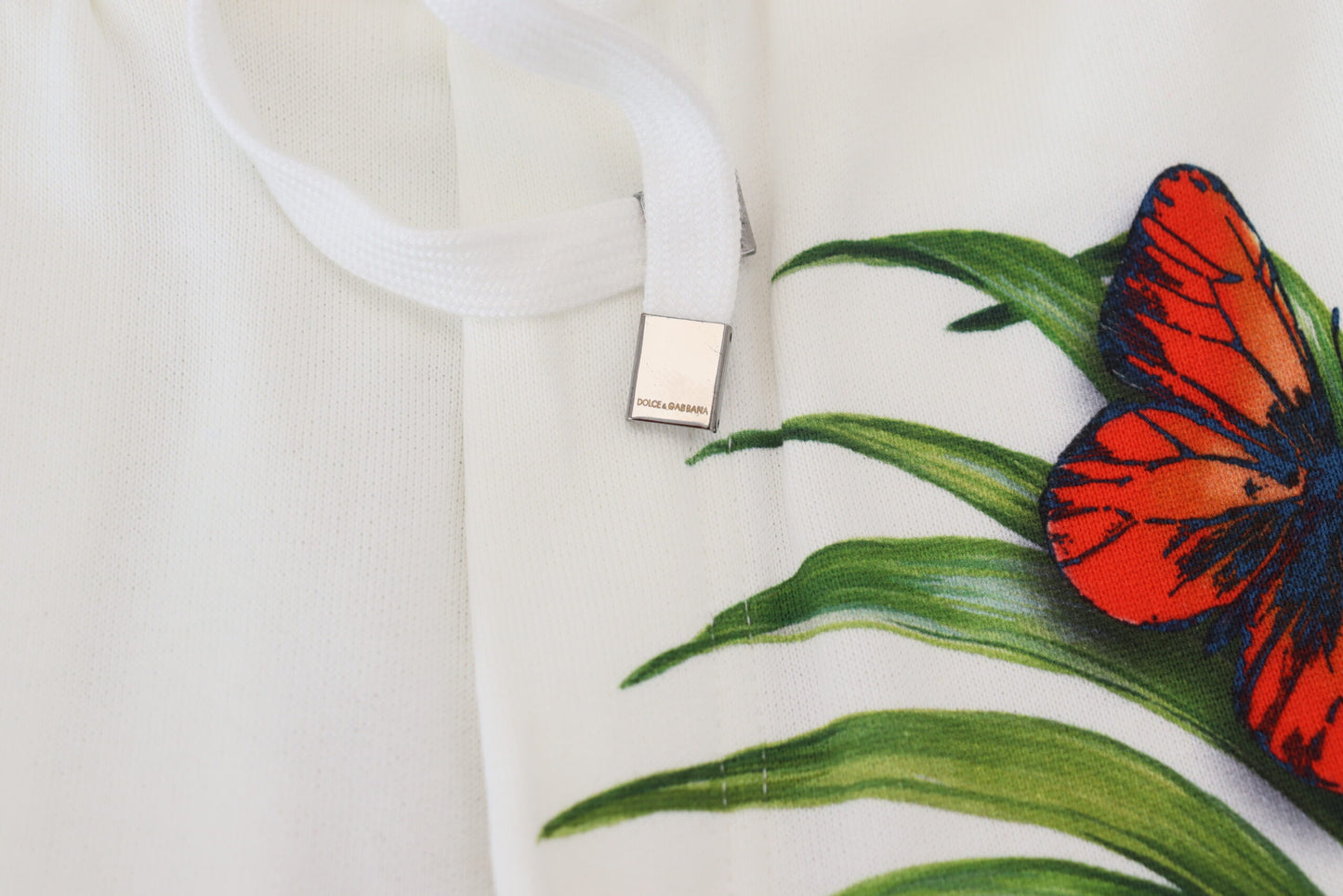 Weiße Jogginghose mit botanischem Print