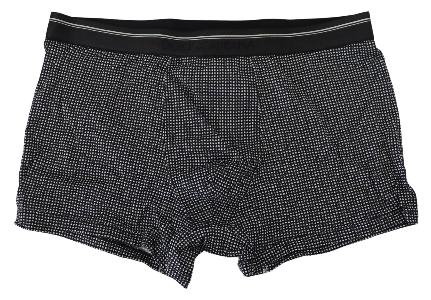 Schwarze Boxer-Unterwäsche aus bedruckter Baumwolle