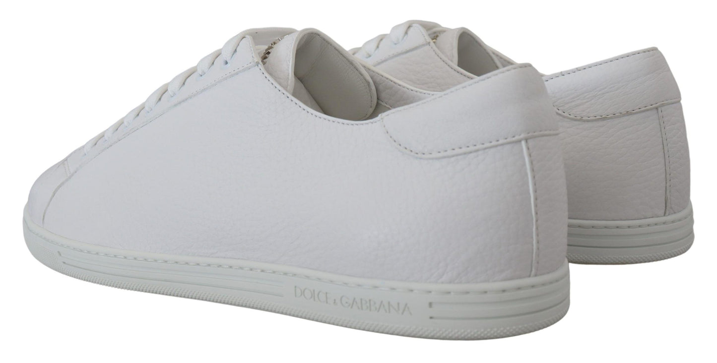 Weiß Leder Low Top Turnschuhe Schuhe