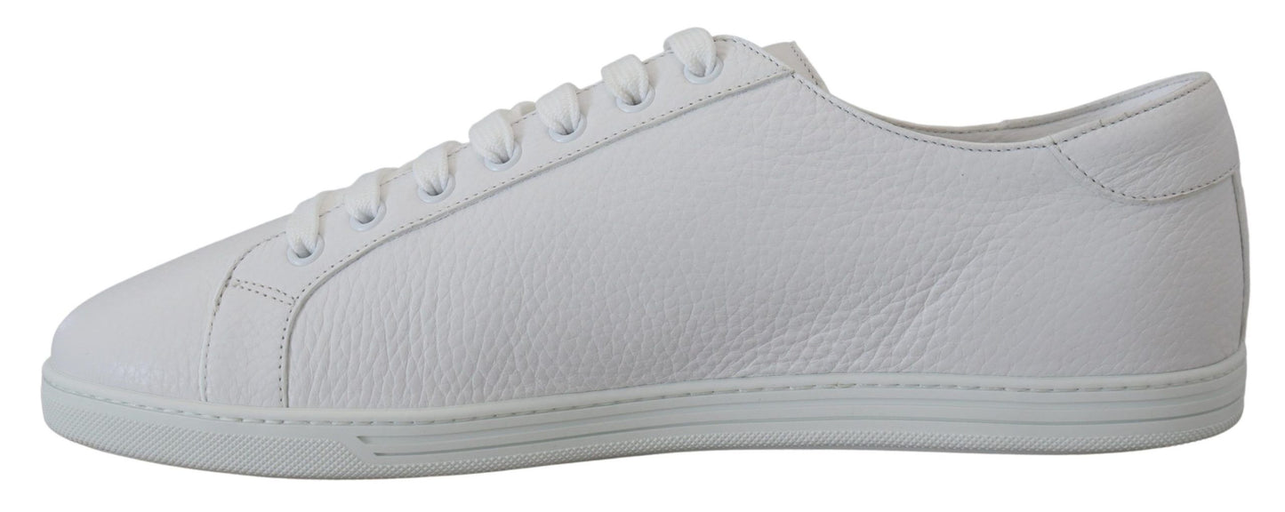 Weiß Leder Low Top Turnschuhe Schuhe