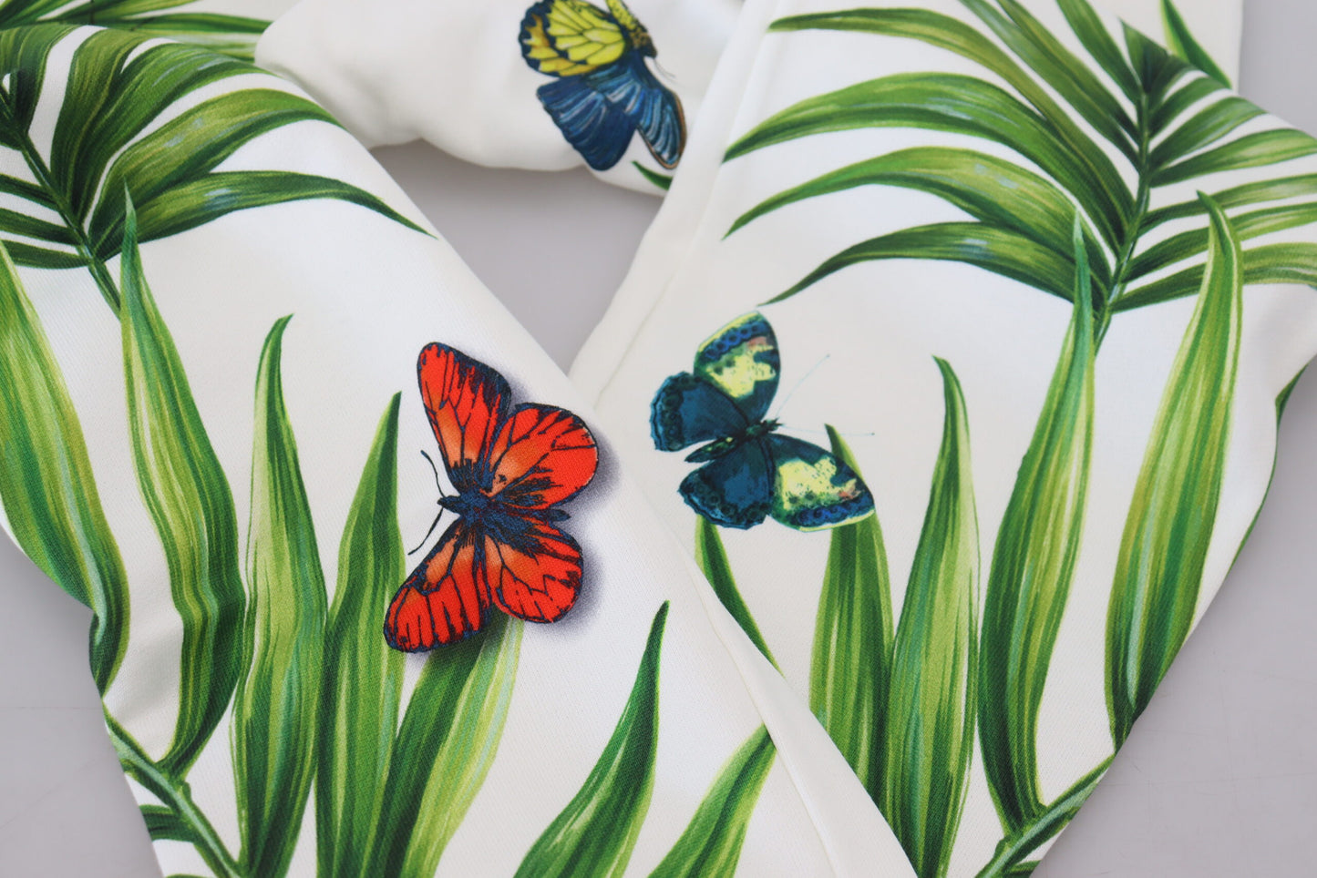 Weiße Jogginghose mit botanischem Print