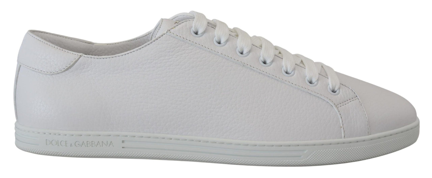 Weiß Leder Low Top Turnschuhe Schuhe