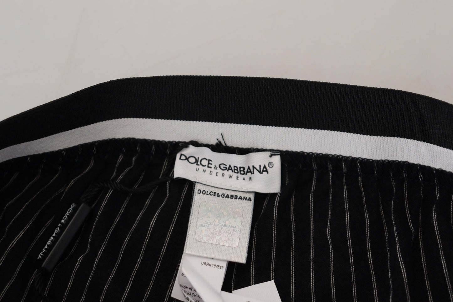 Schwarz gestreifte Baumwolle Brando Slip Unterwäsche