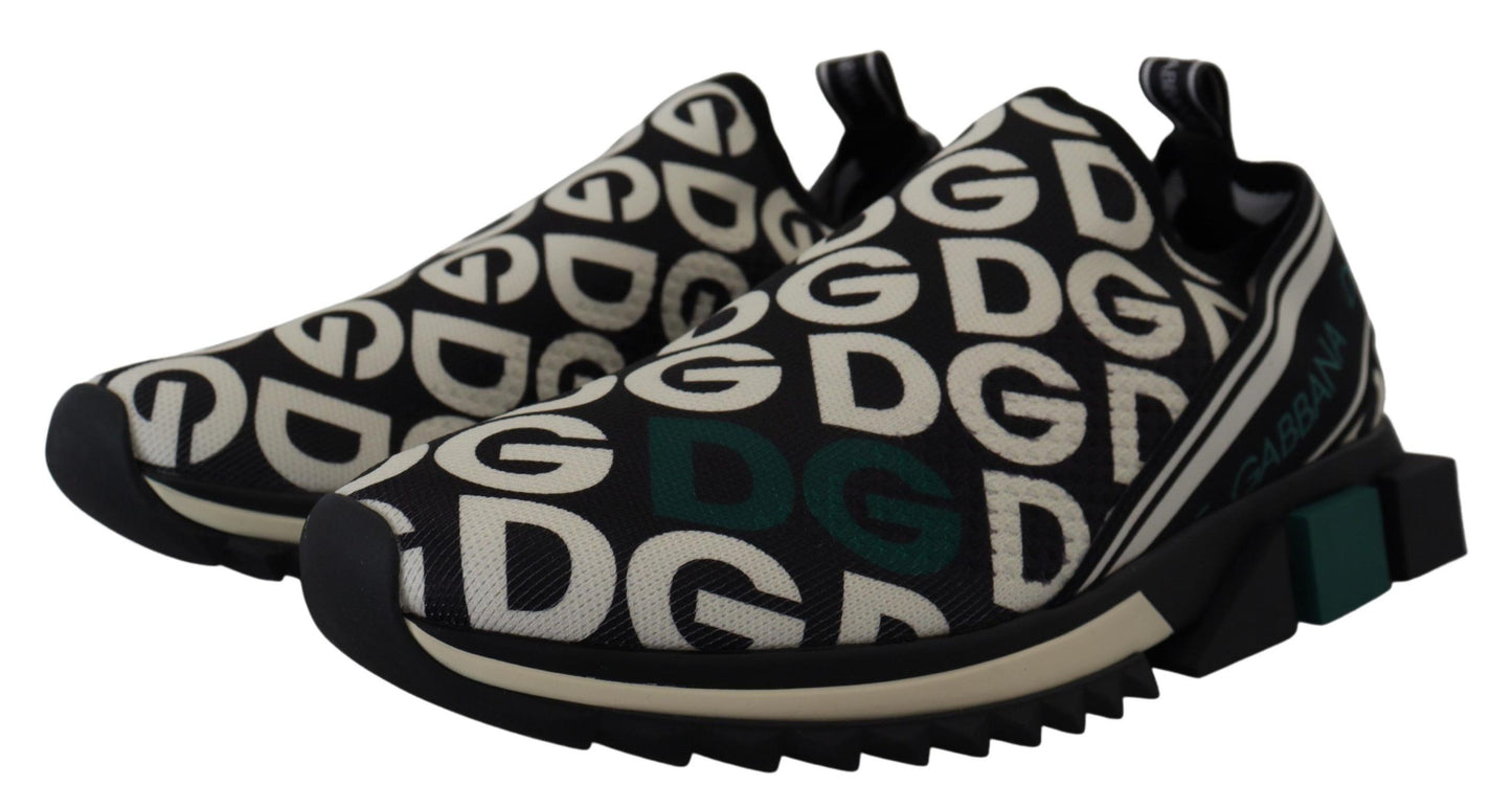 Weiß Schwarz Logo Mania Sorrento Turnschuhe Schuhe