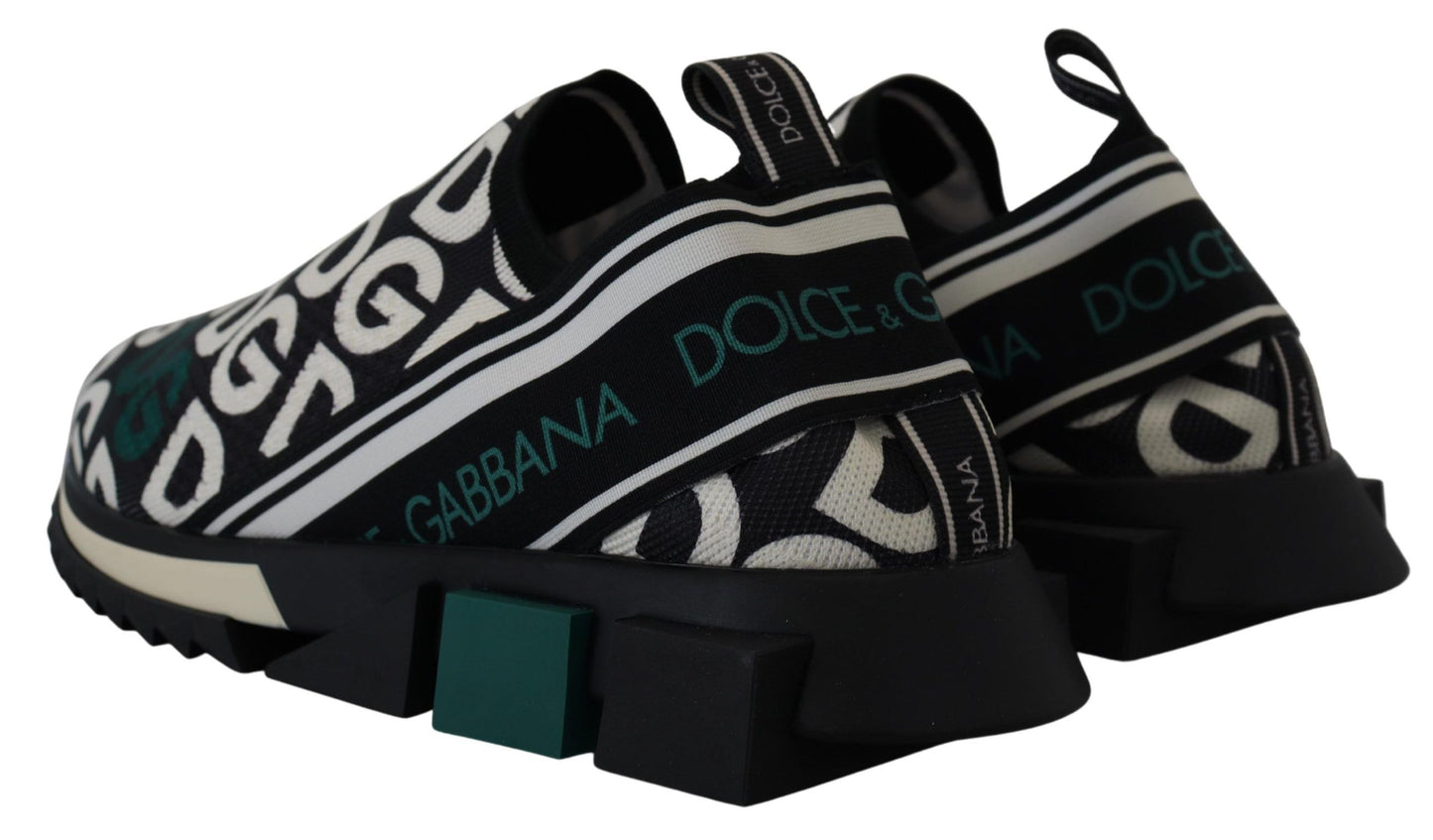 Weiß Schwarz Logo Mania Sorrento Turnschuhe Schuhe