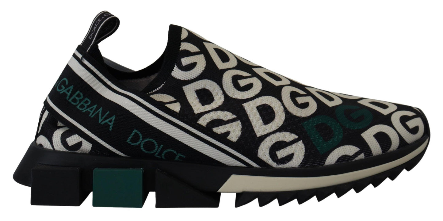 Weiß Schwarz Logo Mania Sorrento Turnschuhe Schuhe