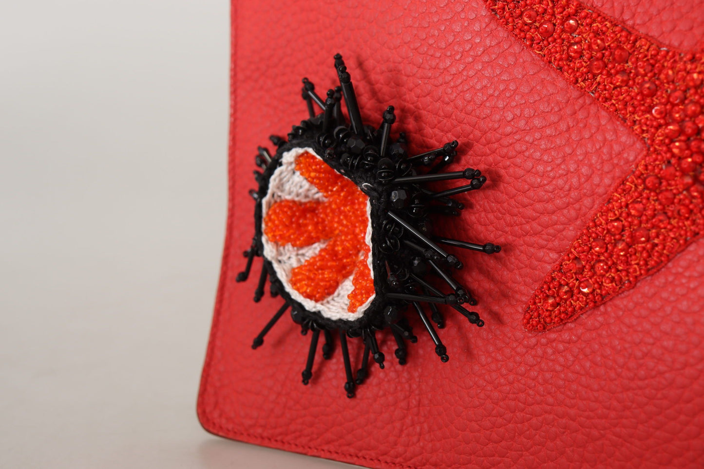 Rote Leder Clutch Schulter Borse Seestern Geldbörse