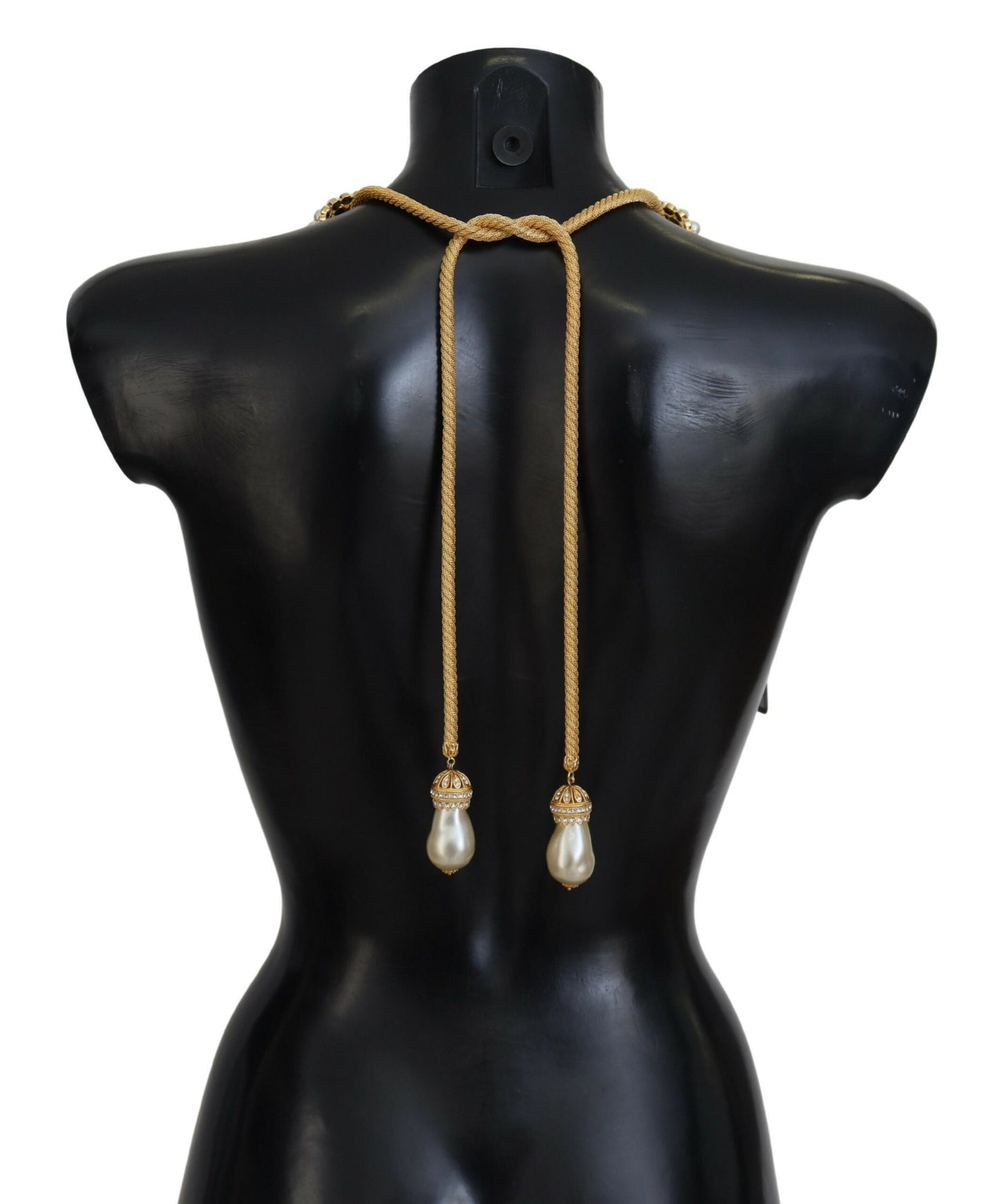 Gold Messing Sizilien Kristall Robe Statement Halskette