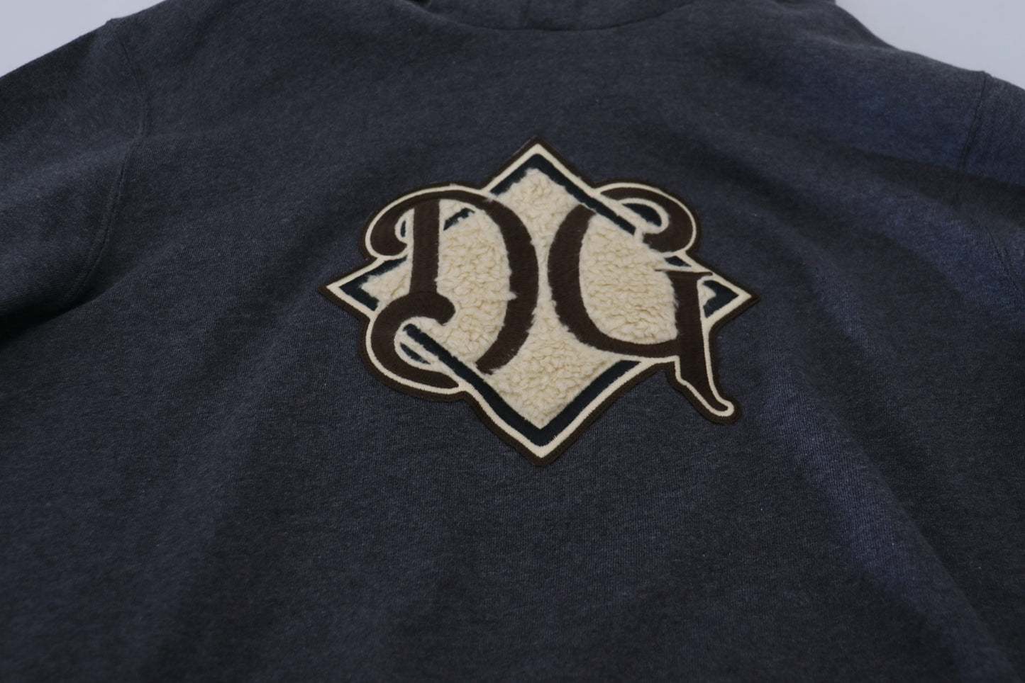 Graues Logo-Sweatshirt aus Baumwolle mit Kapuze Pullover